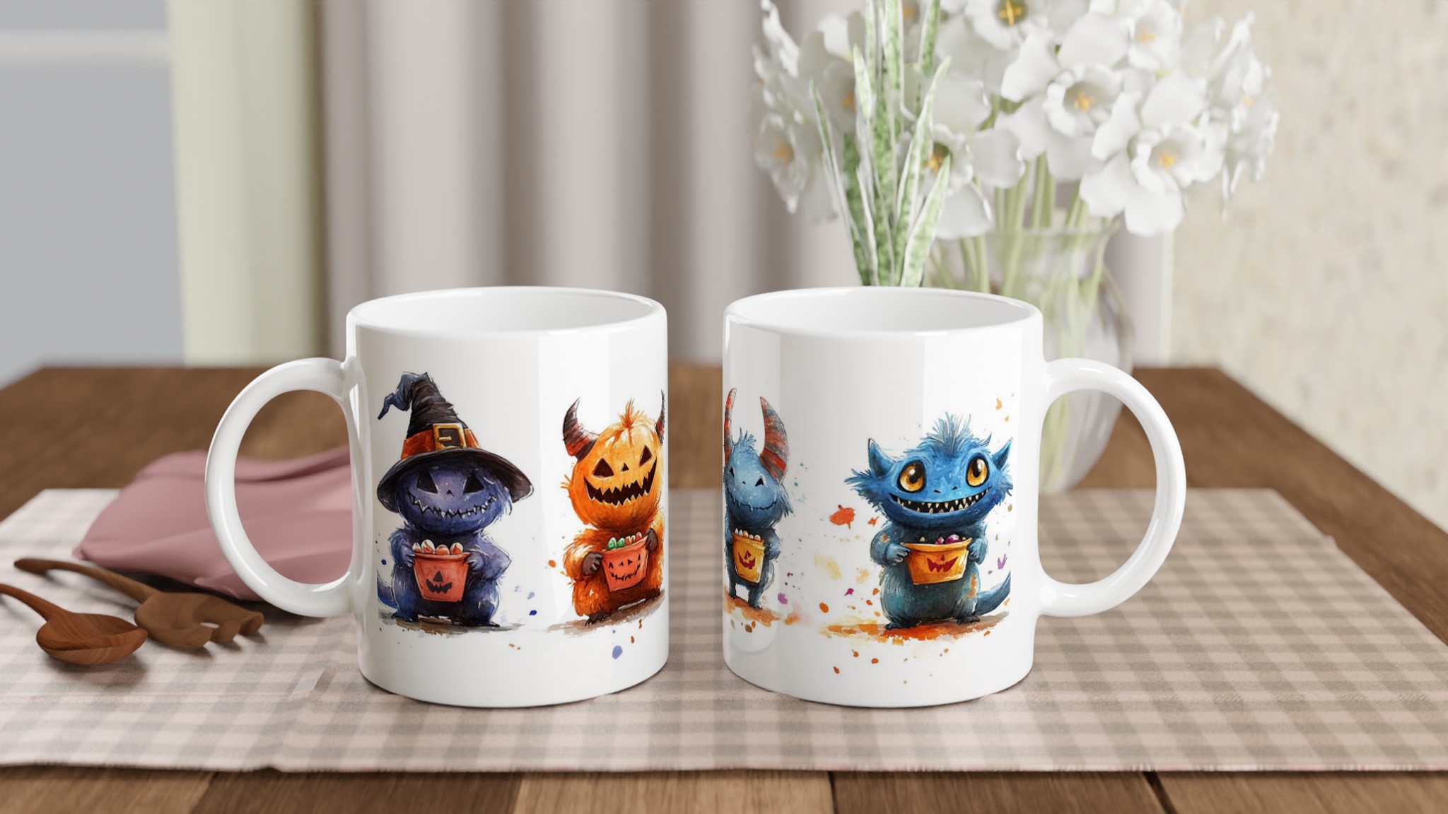 Bus eller godis! Mugg – Charmiga Halloween-monster i akvarell, din perfekta höstföljeslagare 10 3224b52b-da96-44d2-84bd-b2156e91f02a