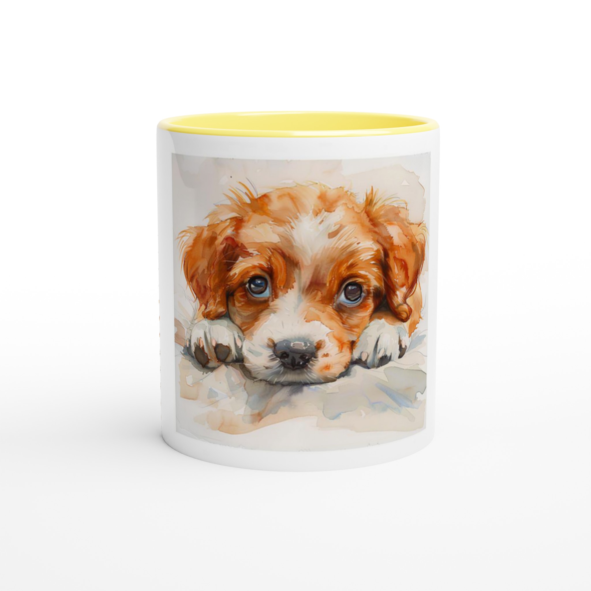 Vattenfärgsvalp 11oz Keramikmugg - Charmig Hunddesign i ditt val av sex levande nyanser 1 3238adf1-d537-4b20-8aa3-a0f90139a02b