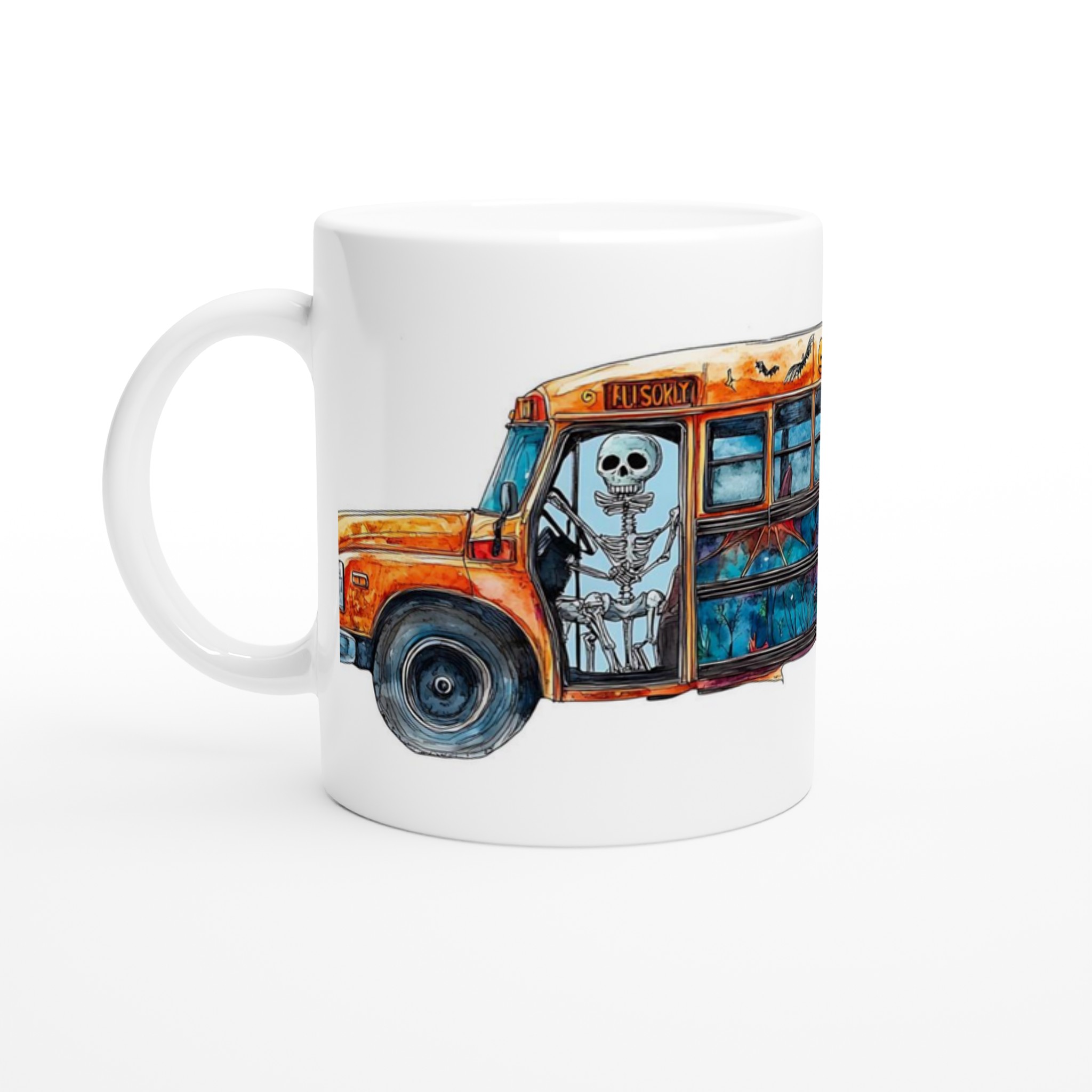 Spooky Skolbuss Halloween Mugg – Vit 11oz Keramikmugg för Skrämmande Goda Drycker 1 32816e95-b0ca-448b-9293-7a5e4e7f3a6a