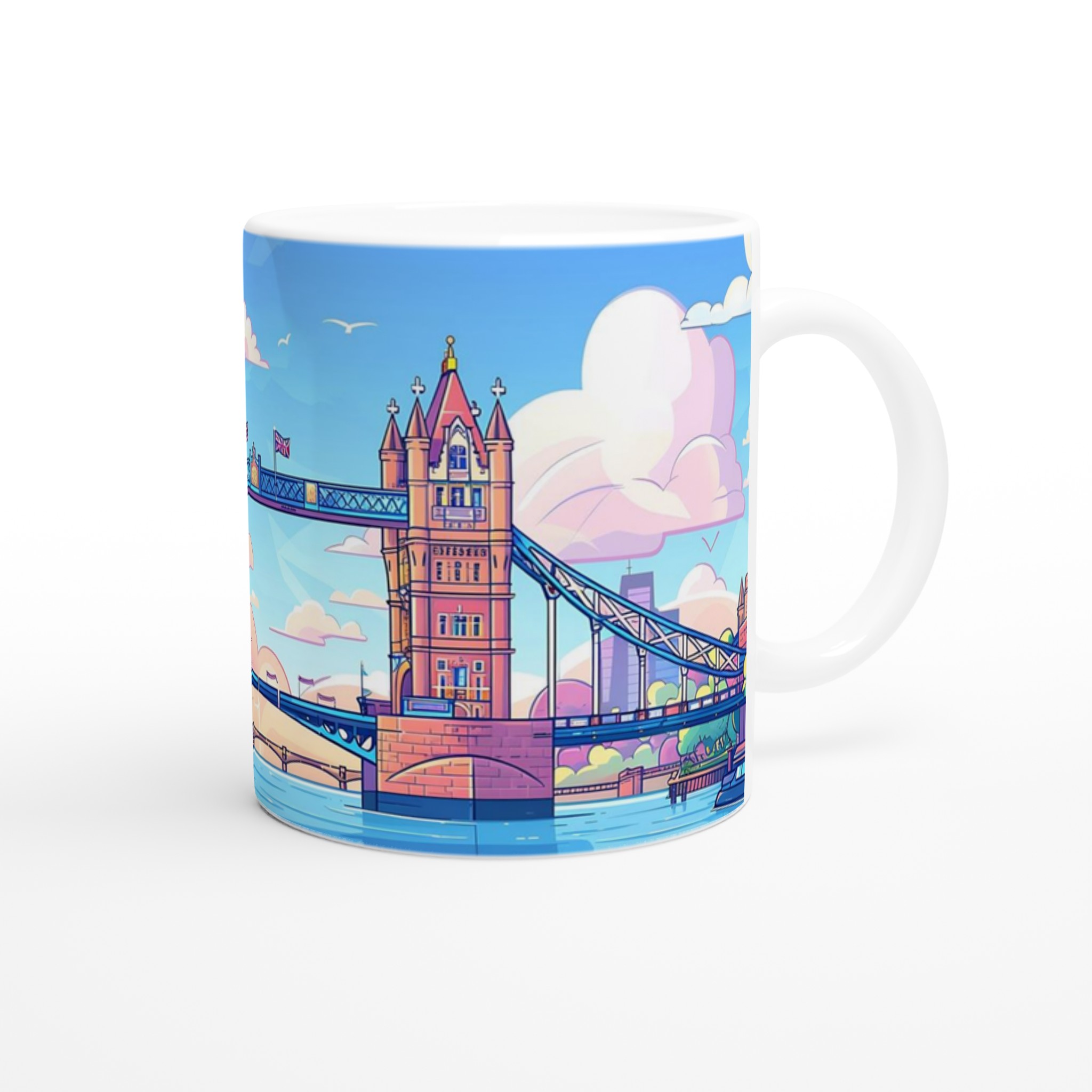 Pastell London Tower Bridge Mugg – 11oz Keramisk Mugg i ditt val av sju livfulla färger 9 32829938-df2a-411a-9899-fe1529e04466