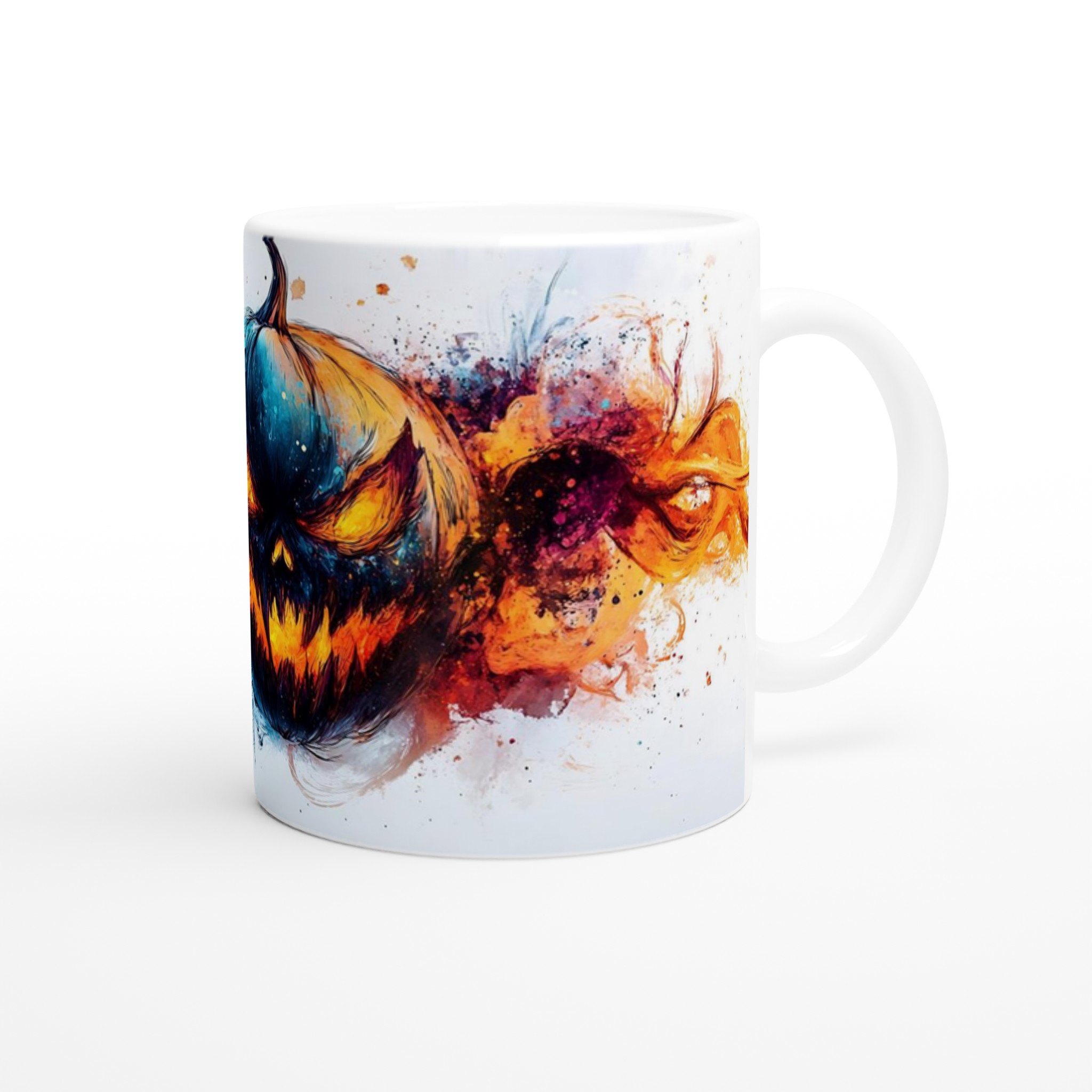 Spöklik Jack-o'-Lantern 11oz keramikmugg – Perfekt för Halloween och mysiga kvällar 9 32aad967-8bb3-4219-a23c-602ac415b2a7