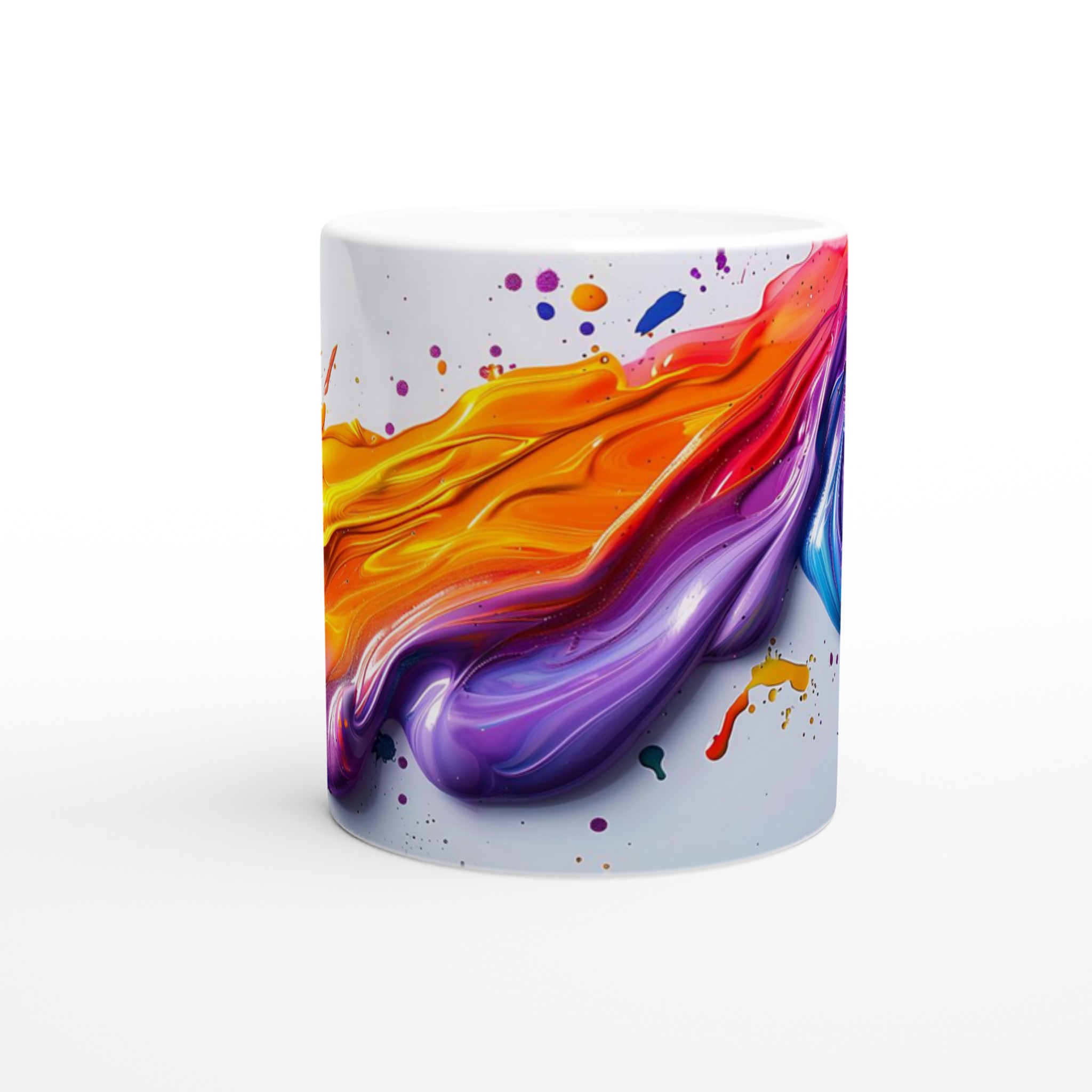 Konstnärlig Färgexplosion 11oz Keramisk Mugg – Välj bland 7 Livfulla Färger för din Personliga Stil! 8 32bb9def-4c46-4ce4-b1db-98cb7062b49b