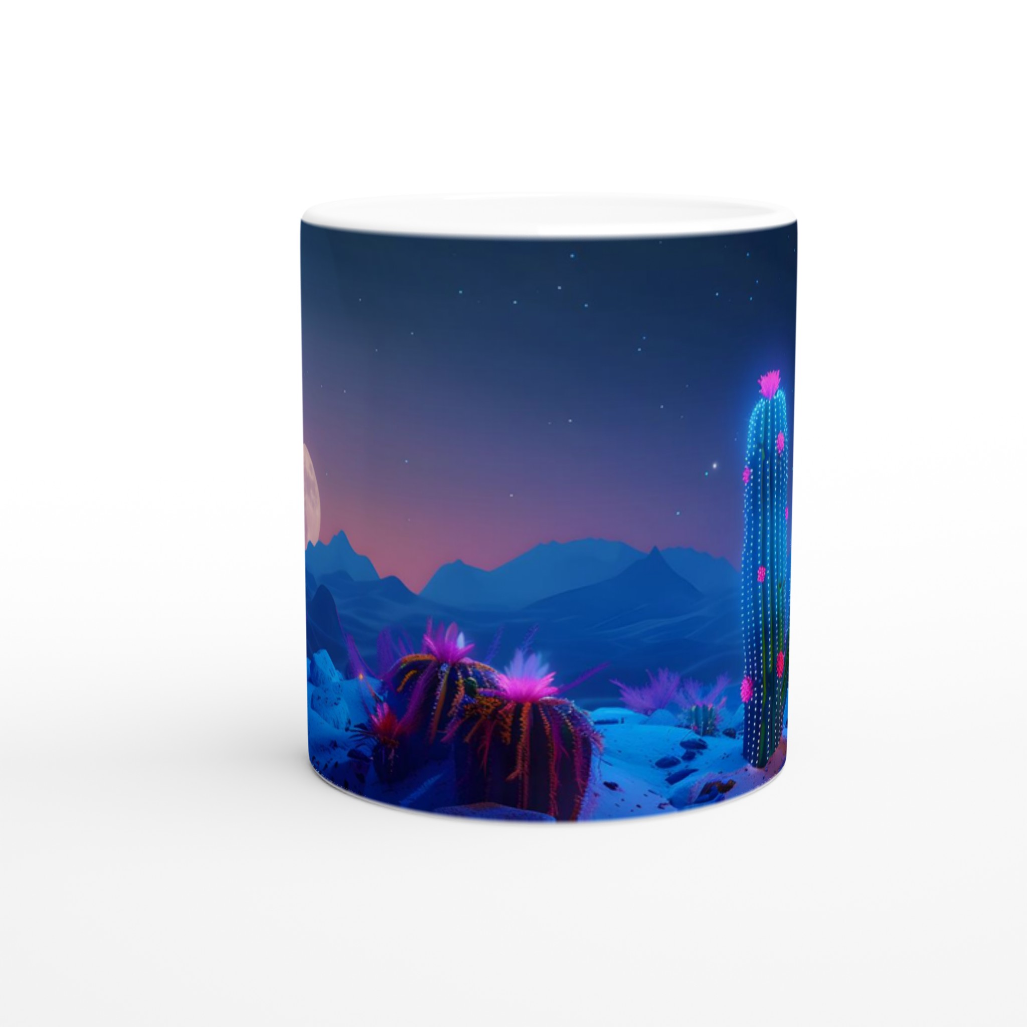 Neon Cactus Drömmugg – 11oz Keramisk Mugg med Magisk Ökenmotiv & Färgval 8 32c60eb9-48da-4599-b4e0-fc9de150a0e9