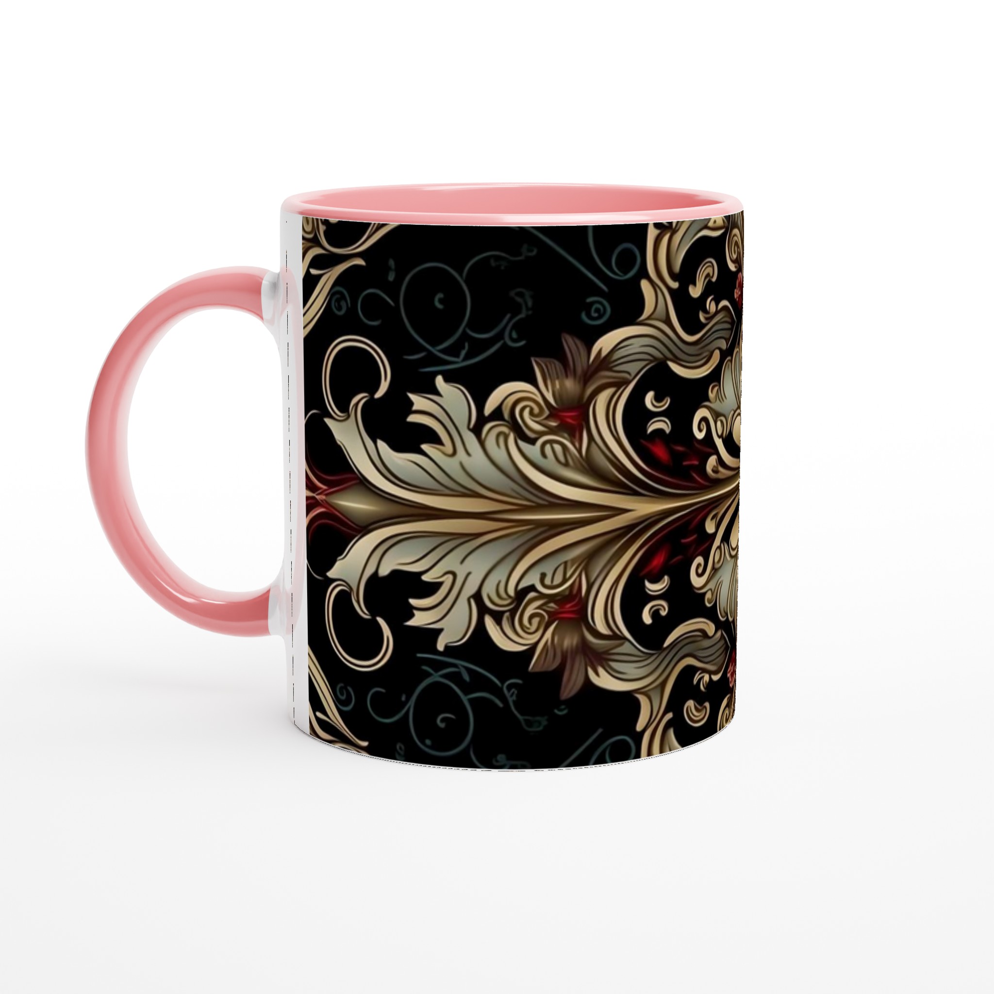 Elegant Baroque-Inspired 11oz Ceramic Mug in Your Choice of Seven Stunning Colors 6 32c8fc40-abea-4230-ab24-f8ca4577be6b