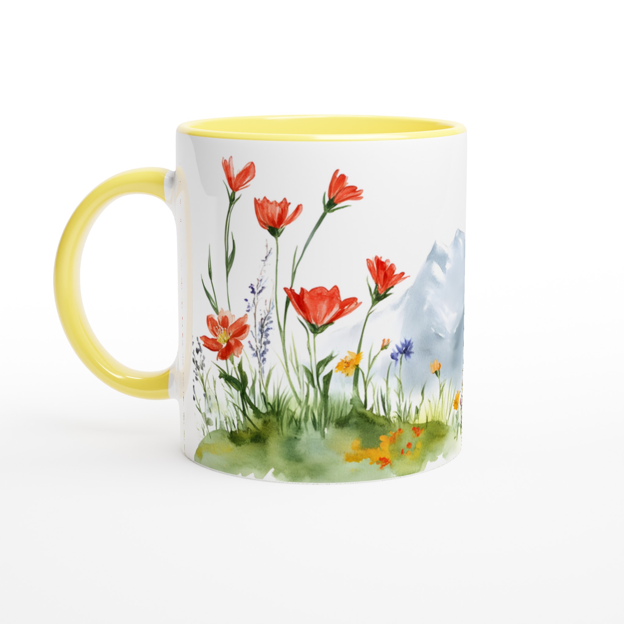Akvarellblommor & Berg 11oz Keramisk Mugg – Konstnärlig Design för Din Favoritdryck 3 32e8b493-8ab2-4d15-9bab-d503d7bd1eea