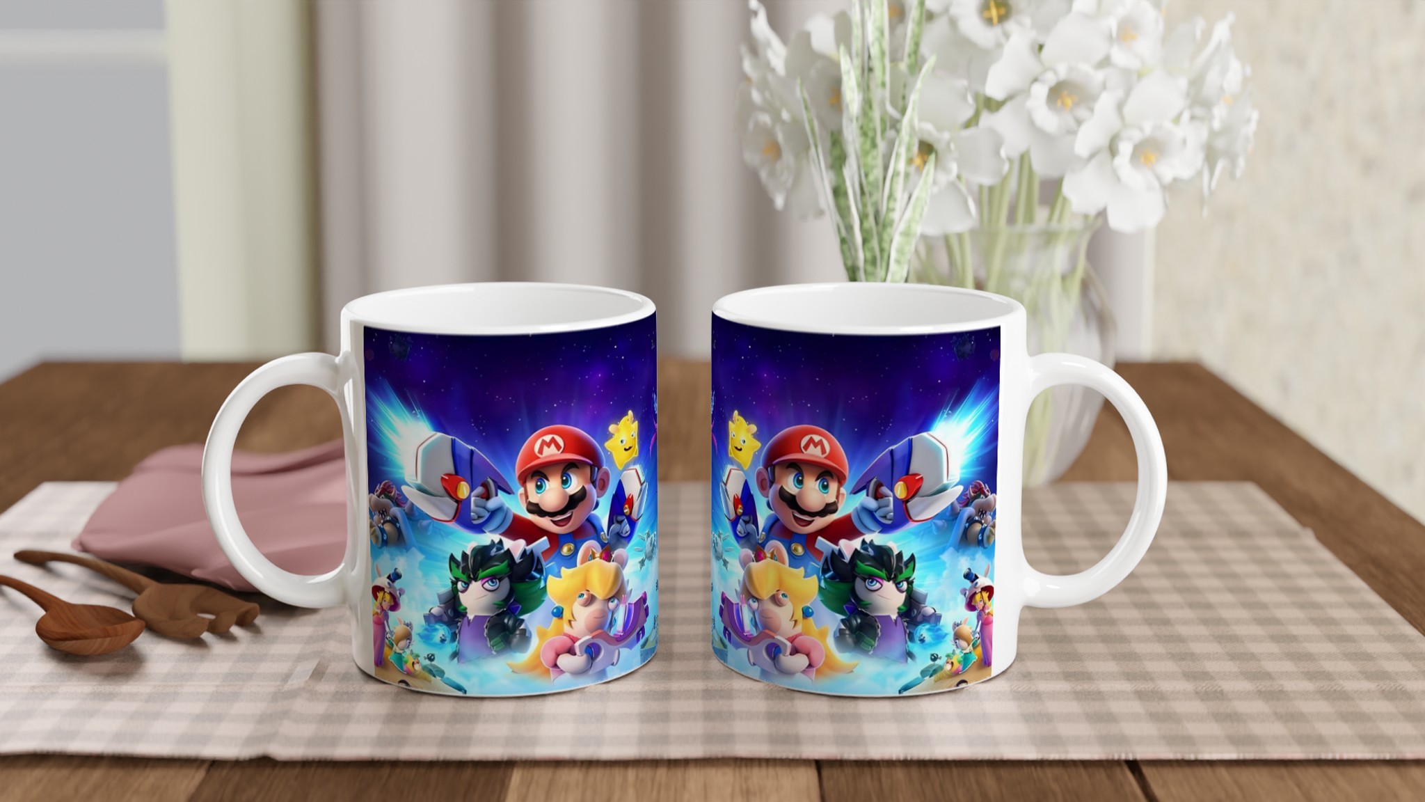 Vit 11oz keramisk mugg med färgstarkt spelmotiv – välj mellan sju livfulla keramiska färger 11 33297911-bd4f-4404-86ff-d2afd3116bdb