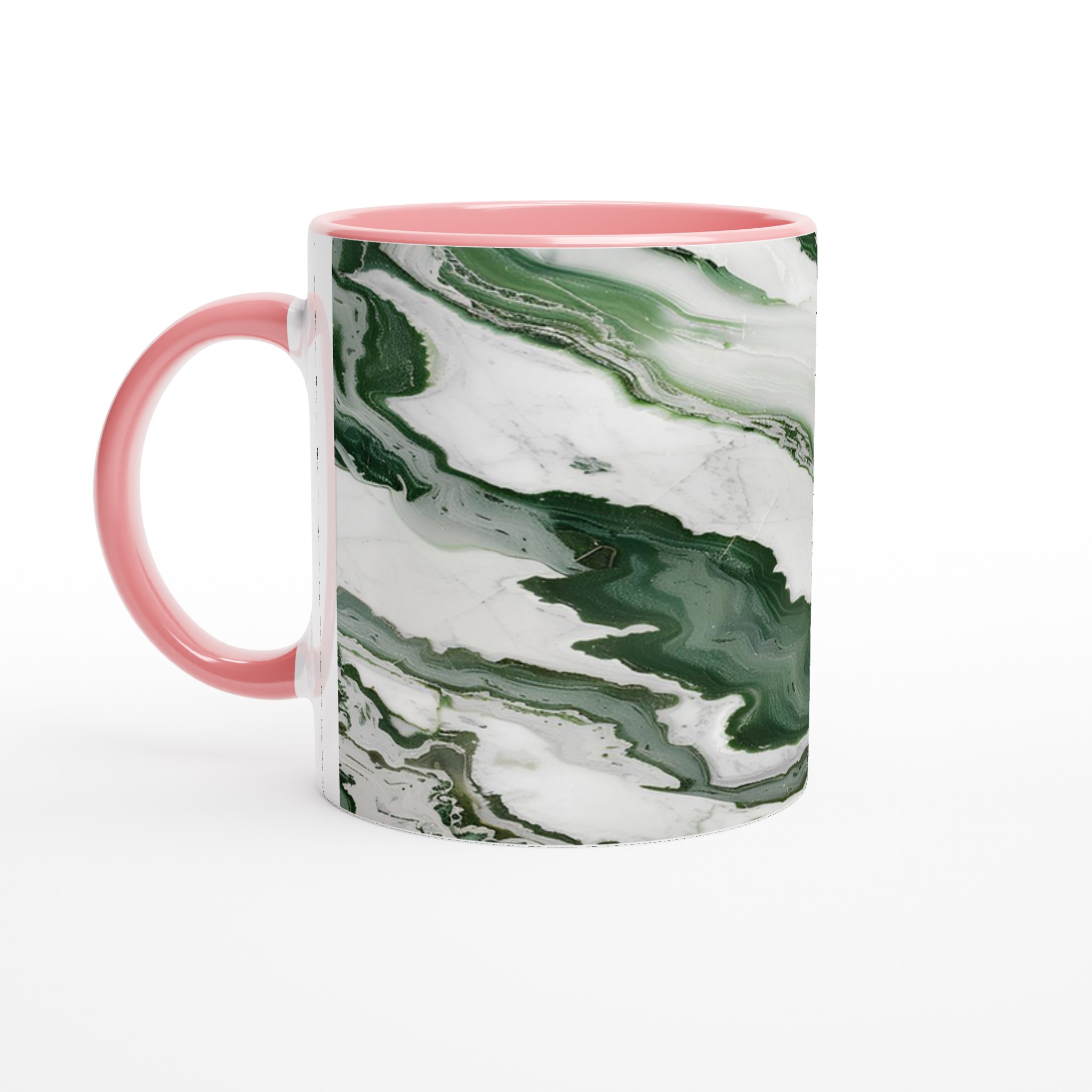 Abstrakt Grön Marmorerad Keramikmugg – 11oz Konstfull Kaffekopp i Valfri Färg 6 3342ec11-3d8a-416e-bbf4-64ec13564810