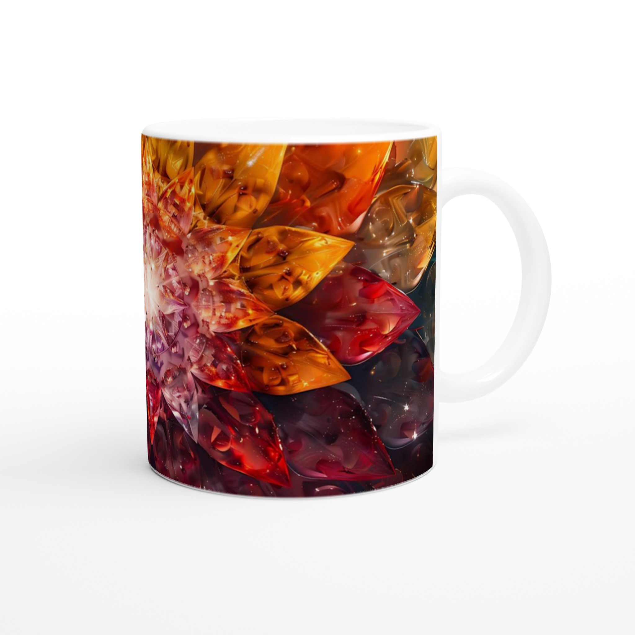Abstrakt Kristallblomma 11oz Keramisk Mugg – Konstnärligt Tryck för Färgstarka Morgnar 9 33568517-c02f-4752-9da6-1d49636dccee