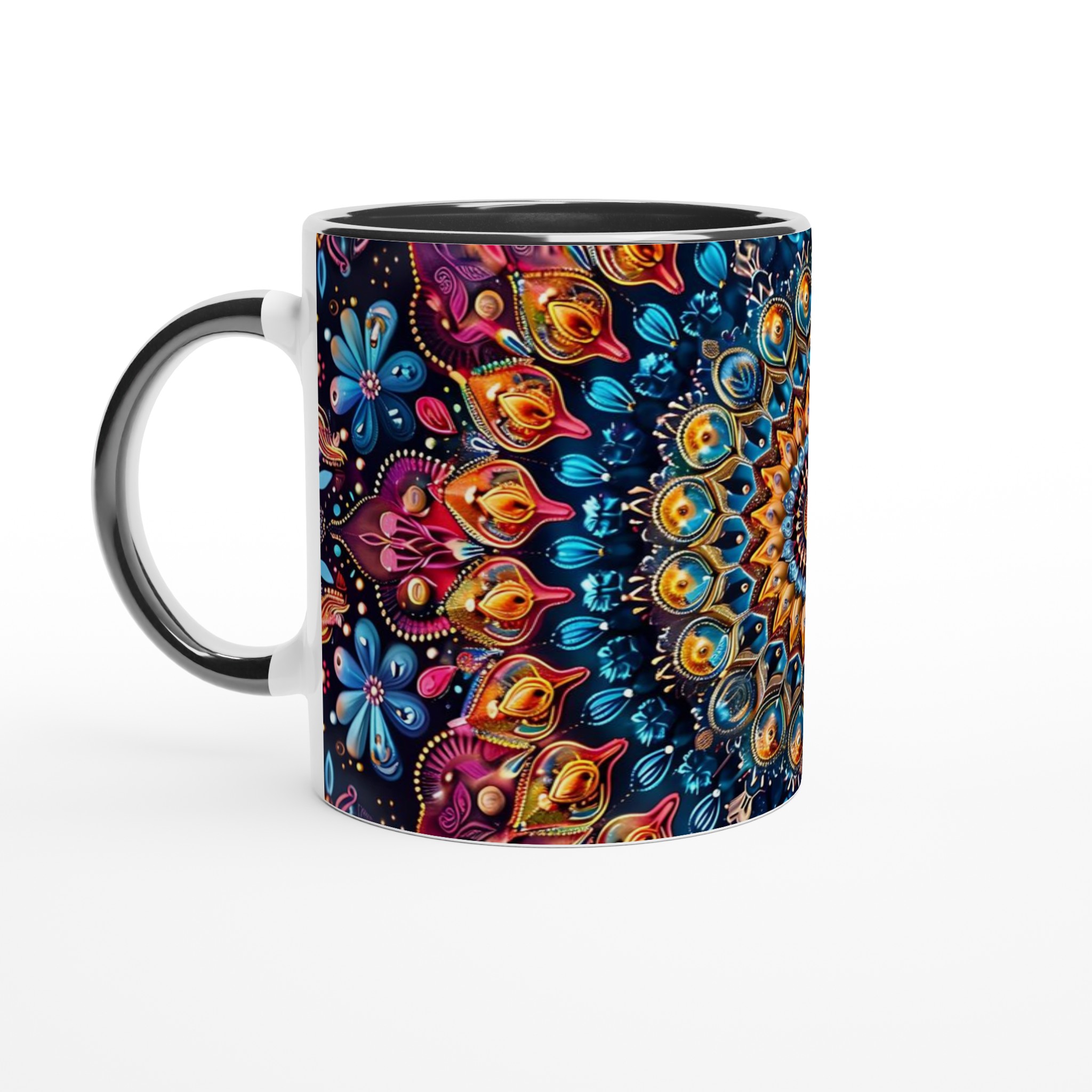 Kosmisk Mandala Keramikmugg - 11oz, Levande Design i Valfri Färg 4 33c15f62-9981-4fc5-b3d3-62a1fb5b8b57