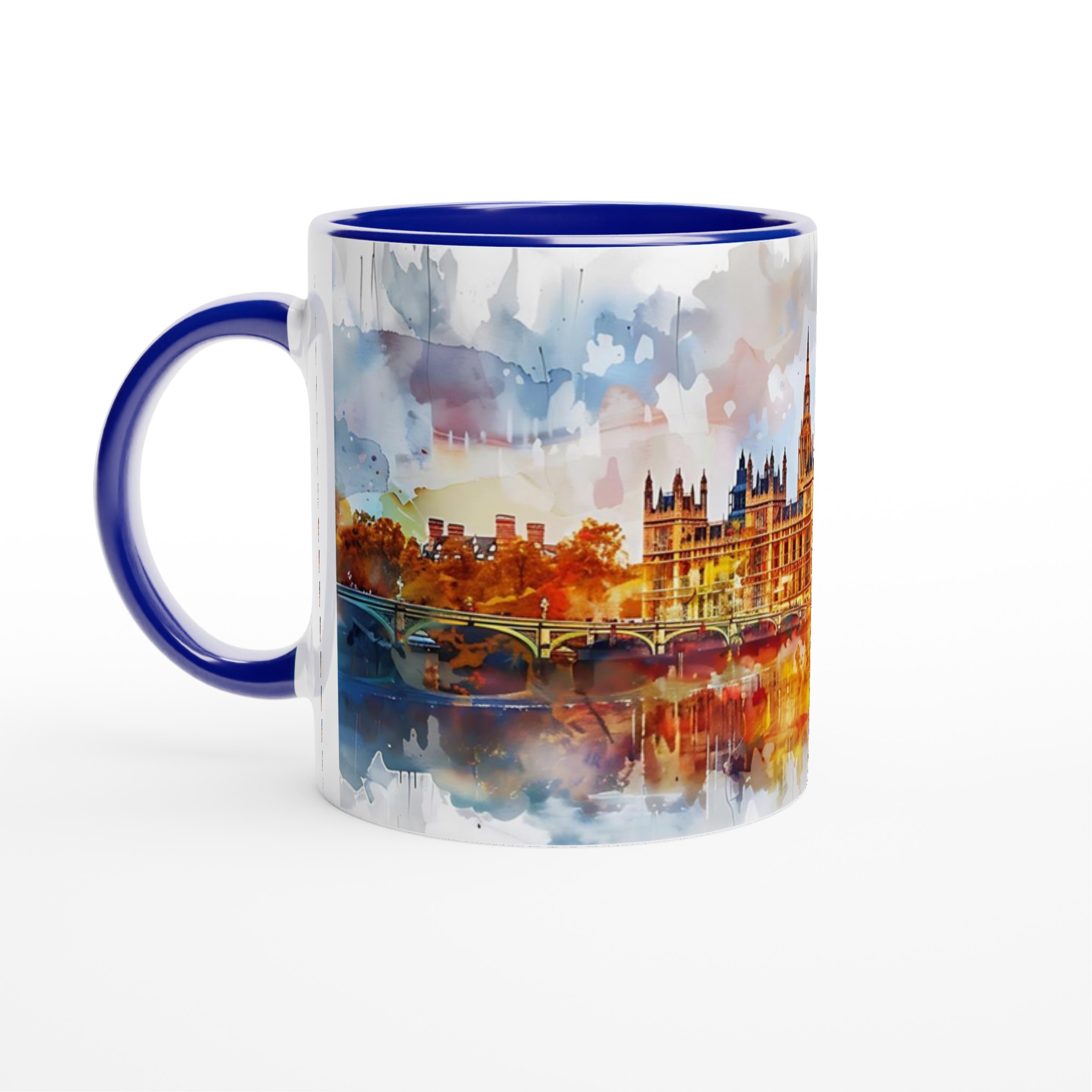 London Watercolor Skyline Mugg – Konstnärlig Vit Keramikmugg 11oz 2 33ff3d84-b825-468f-96ad-9f8ab527e3e1