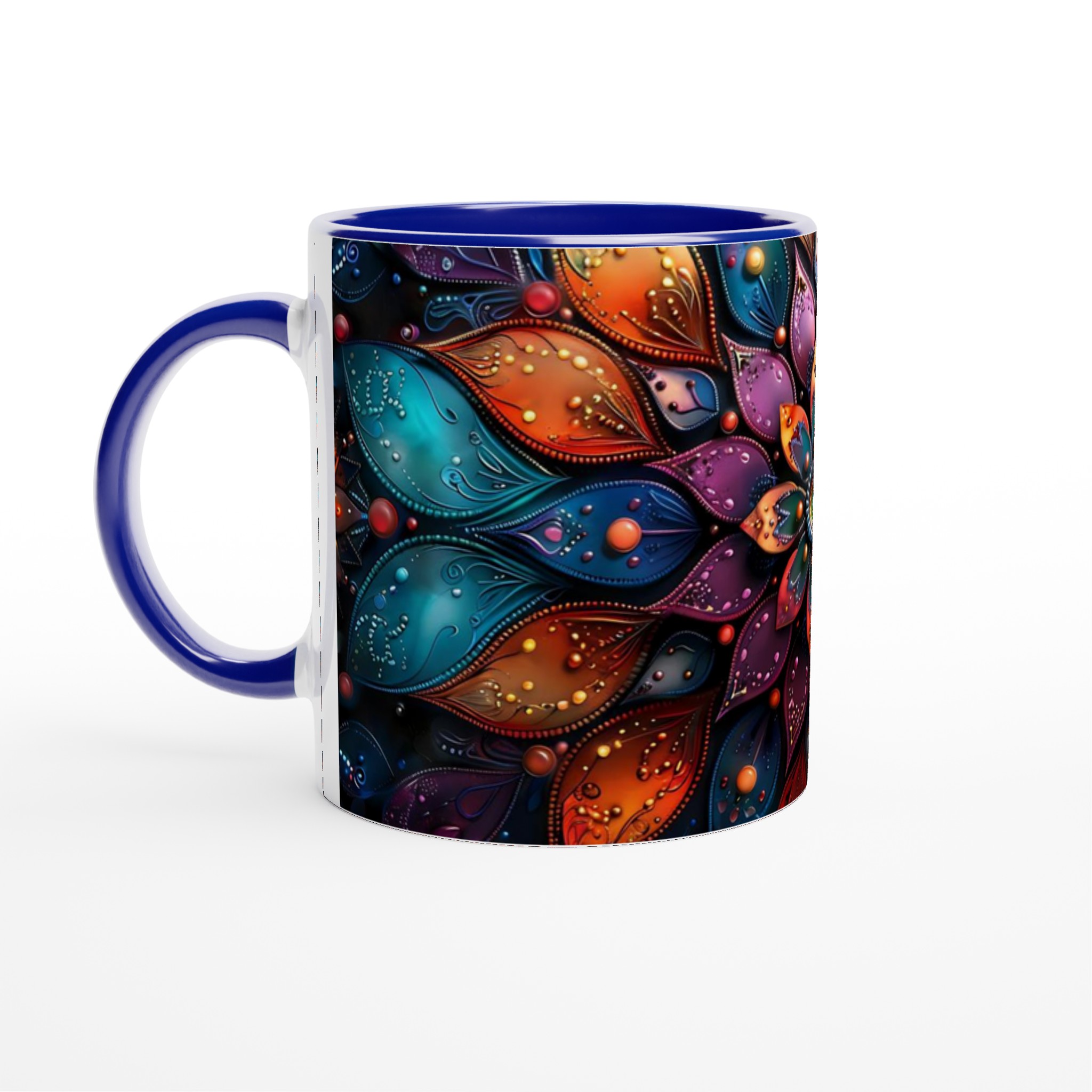 Färgsprakande Mandala Keramikmugg - 11oz konstnärlig dryckesupplevelse i flera nyanser 2 340a47a5-a5af-4e11-9a71-2d96310dc424