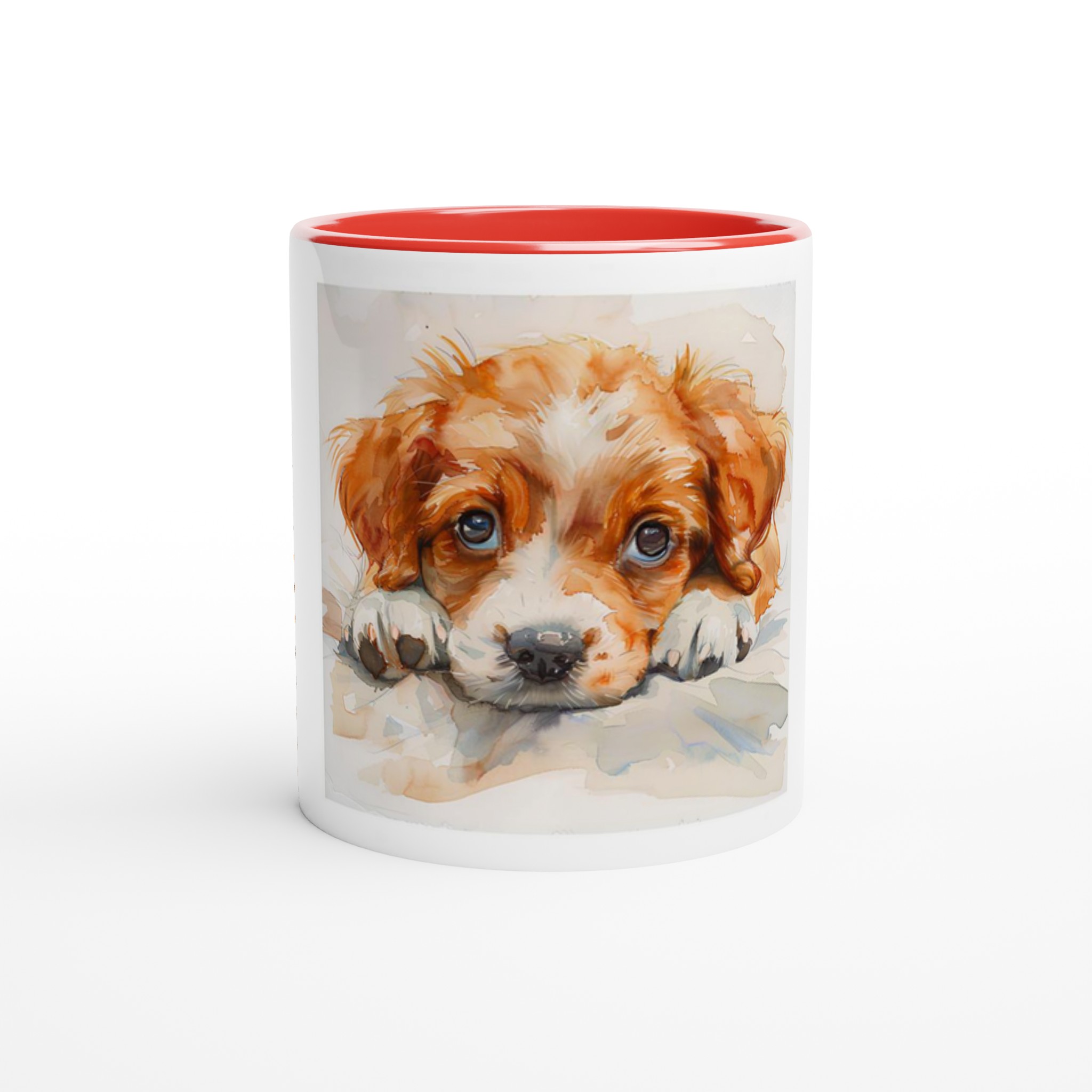 Vattenfärgsvalp 11oz Keramikmugg - Charmig Hunddesign i ditt val av sex levande nyanser 2 34131f3e-905a-41a4-9b10-02b9660a4407