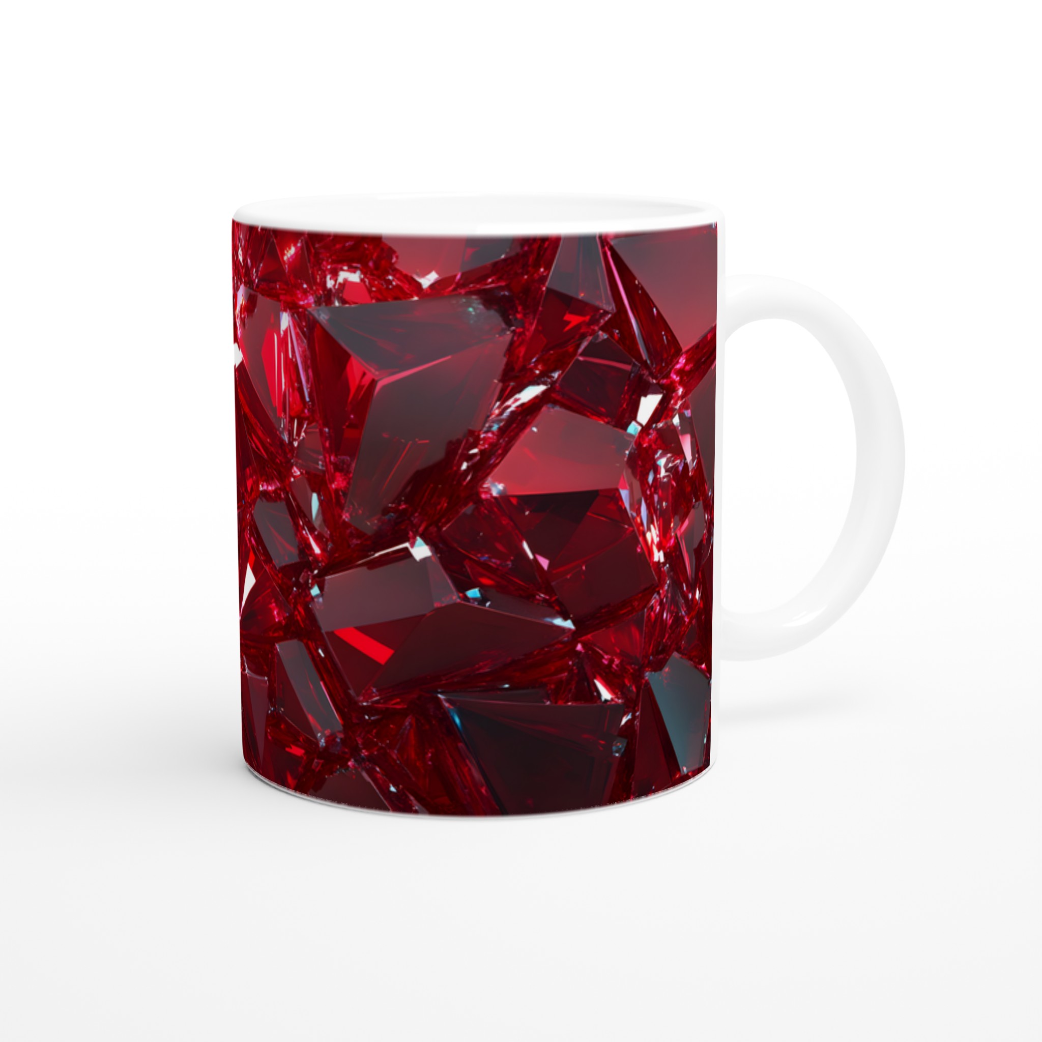 Rubinröd 11oz Keramisk Mugg – Geometrisk Kristall Design, Välj din Favoritfärg! 9 3457a0b9-82bb-4c0c-8d17-7648a8a62a84