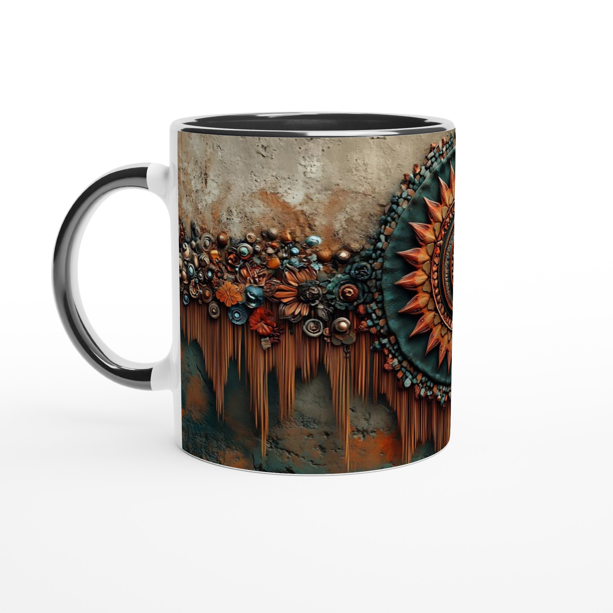 Aztec Sun Mandala Mugg - Vibrerande, Unik Keramikmugg i ditt val av sju färger 4 347d59ba-f43a-4124-b4ca-93fdcf352490