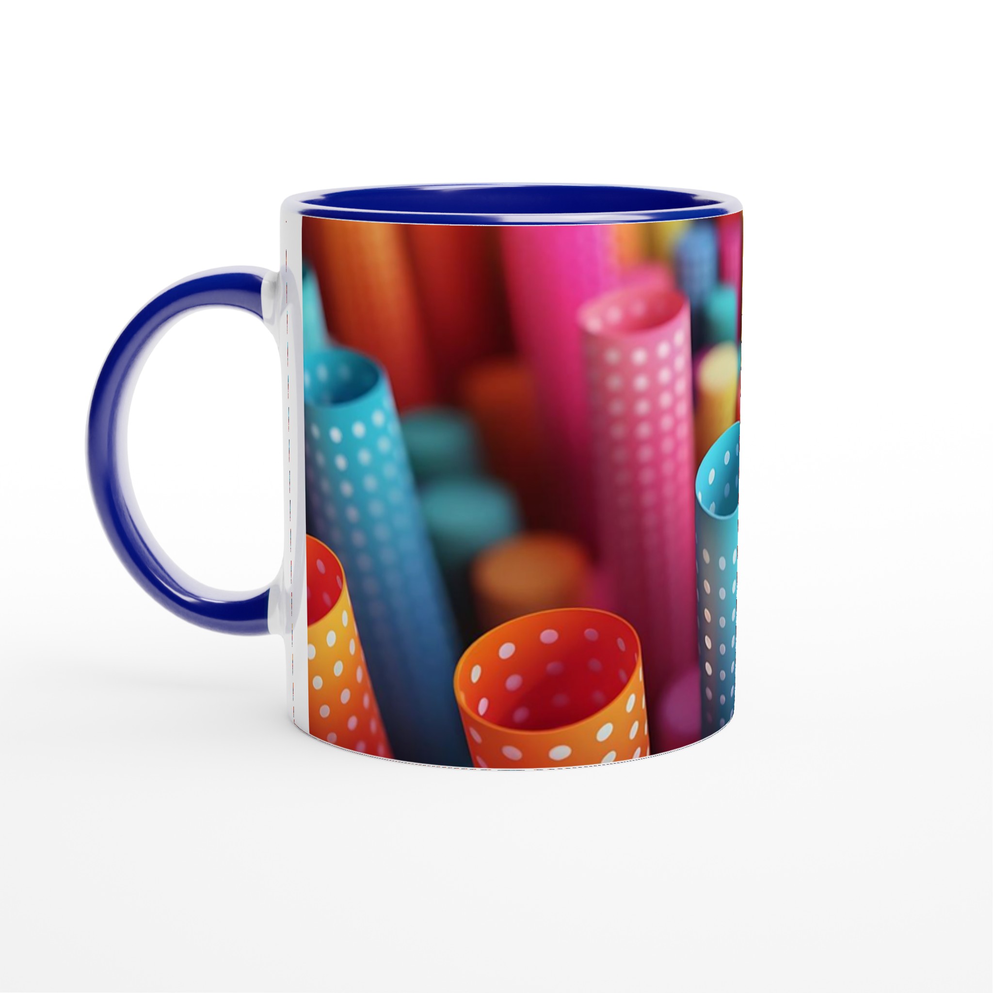 Färgsprakande 11oz Keramikmugg med prickar – Välj din glada nyans! 2 348ca3f4-02be-48ee-a533-4f8bbc0e60bb