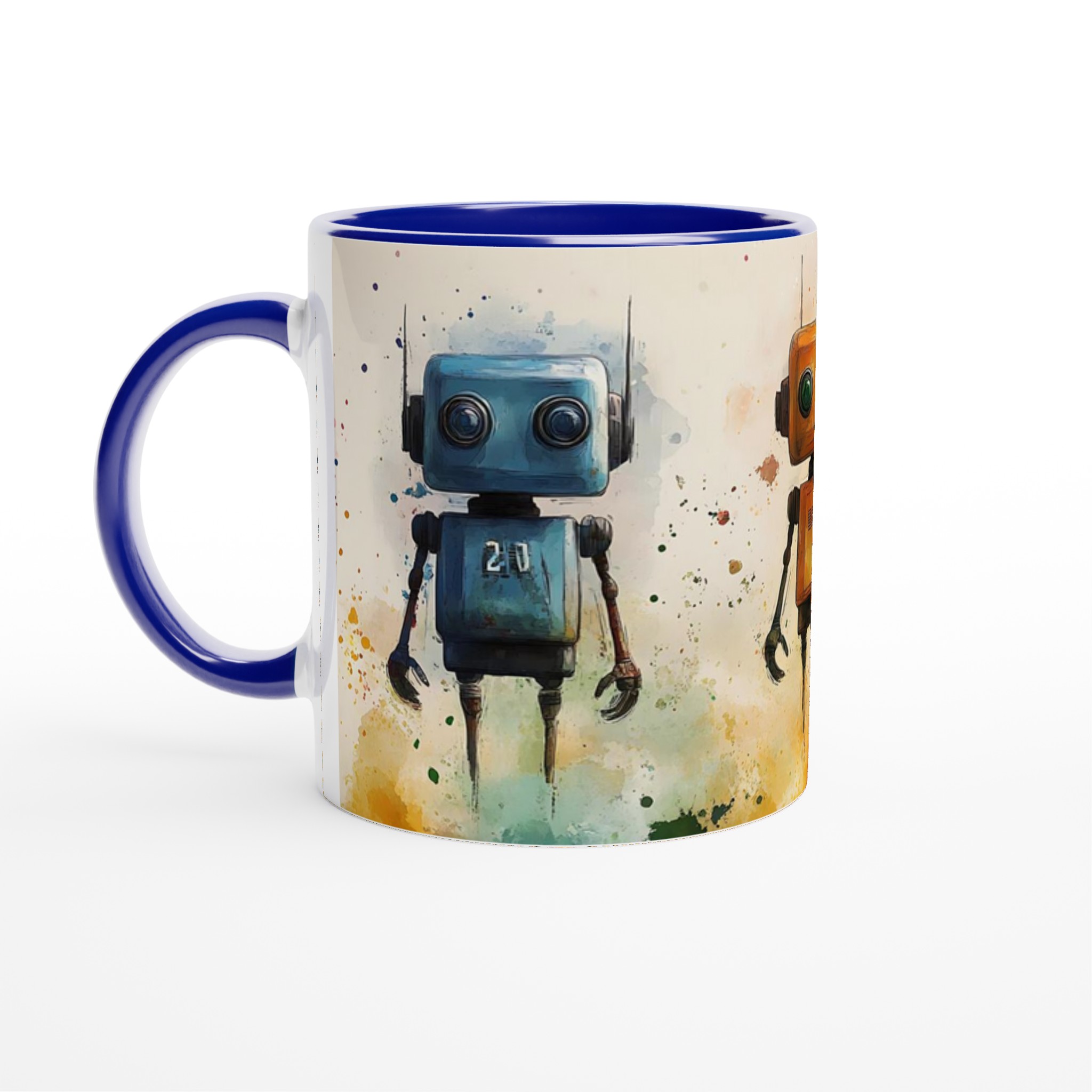 Retro Robot Vattenfärg Keramikmugg – Din personliga mugg i sju färgglada varianter! 2 34a9e4dd-530c-4b59-bb78-9121f08b43a1