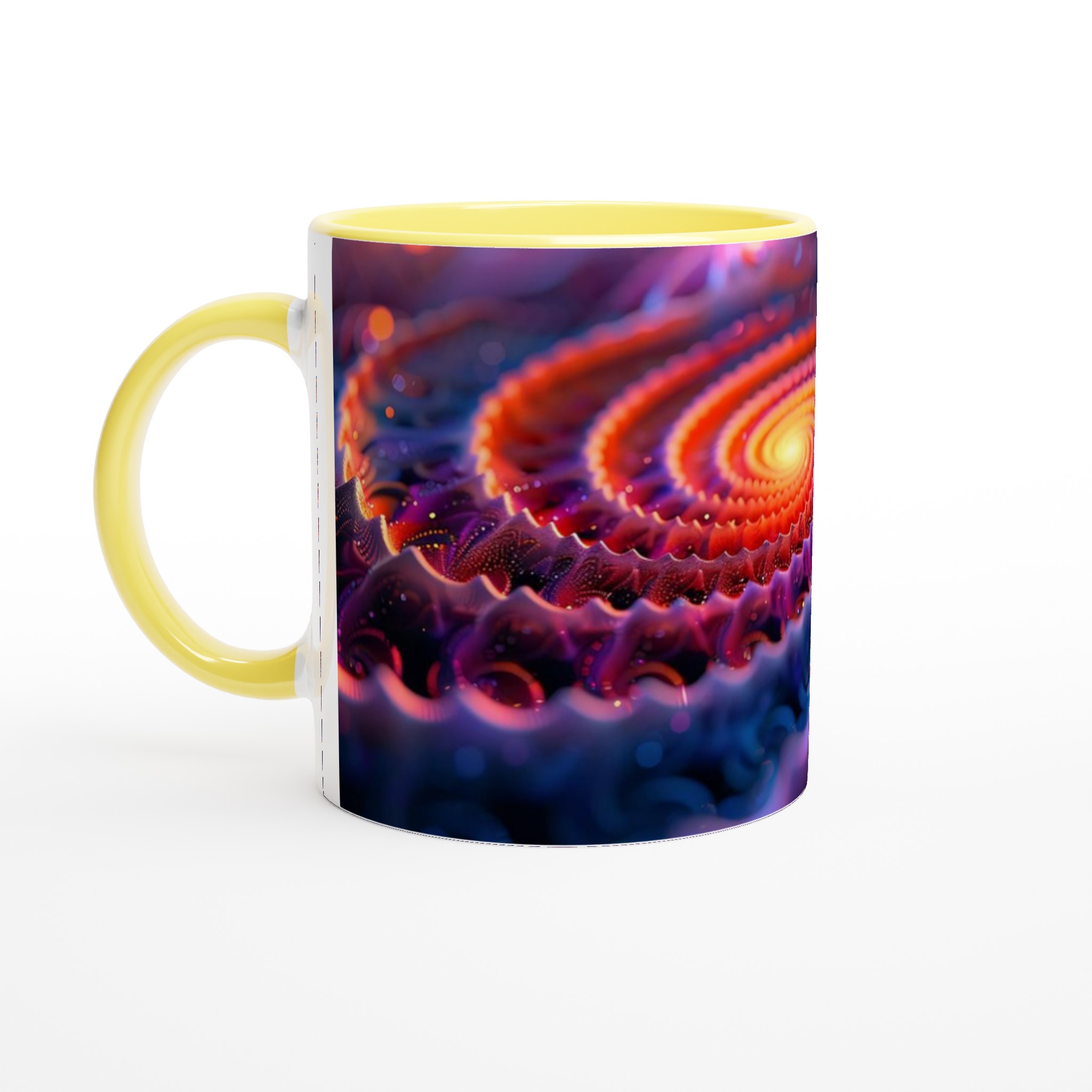 Kosmisk Spiral Mugg – Vibrerande Abstrakt Konst på 11oz Keramik, Välj Din Färg! 3 34e7e719-f4fd-4f33-953d-c1668e6627c5