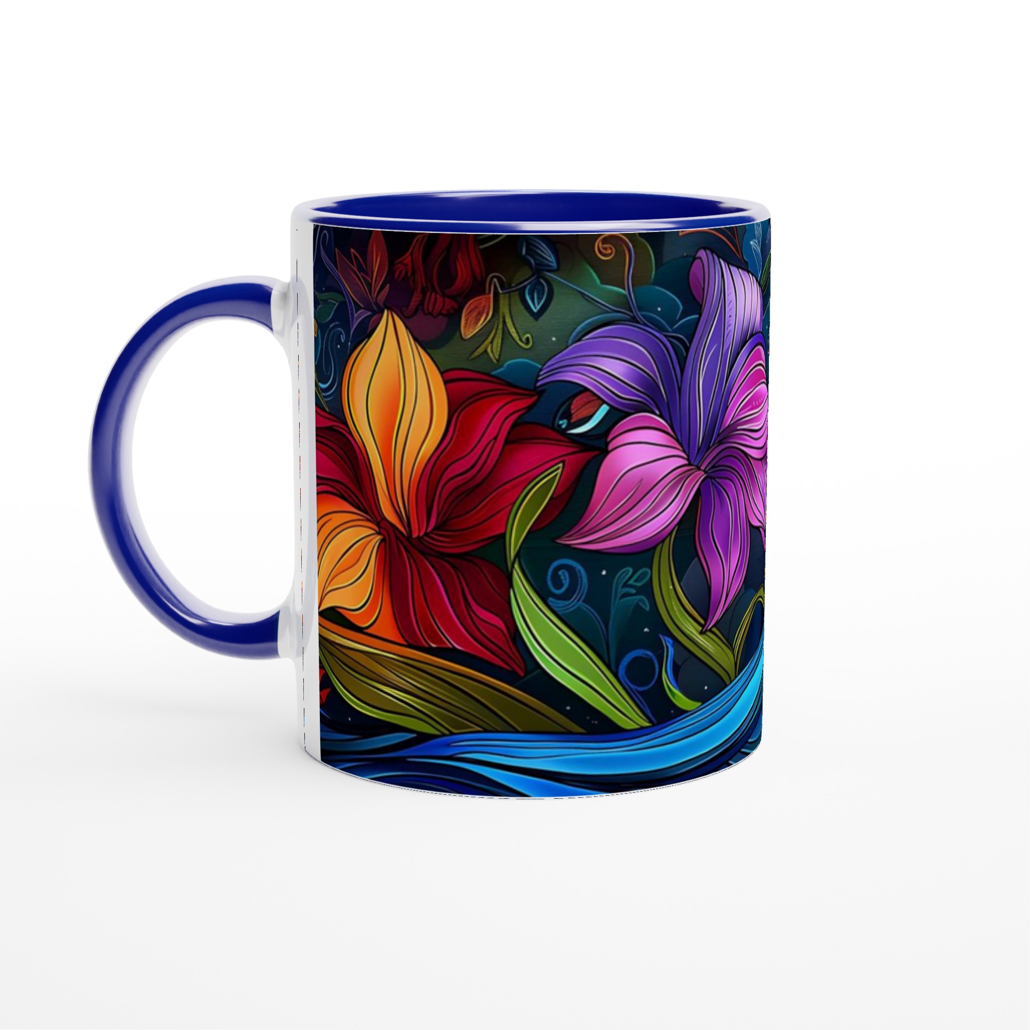 Abstrakt Blomsterprakt Keramikmugg – Din Kaffepaus i Färg! 2 34f2dd25-bcc4-49b6-9173-cf67840fbb8a