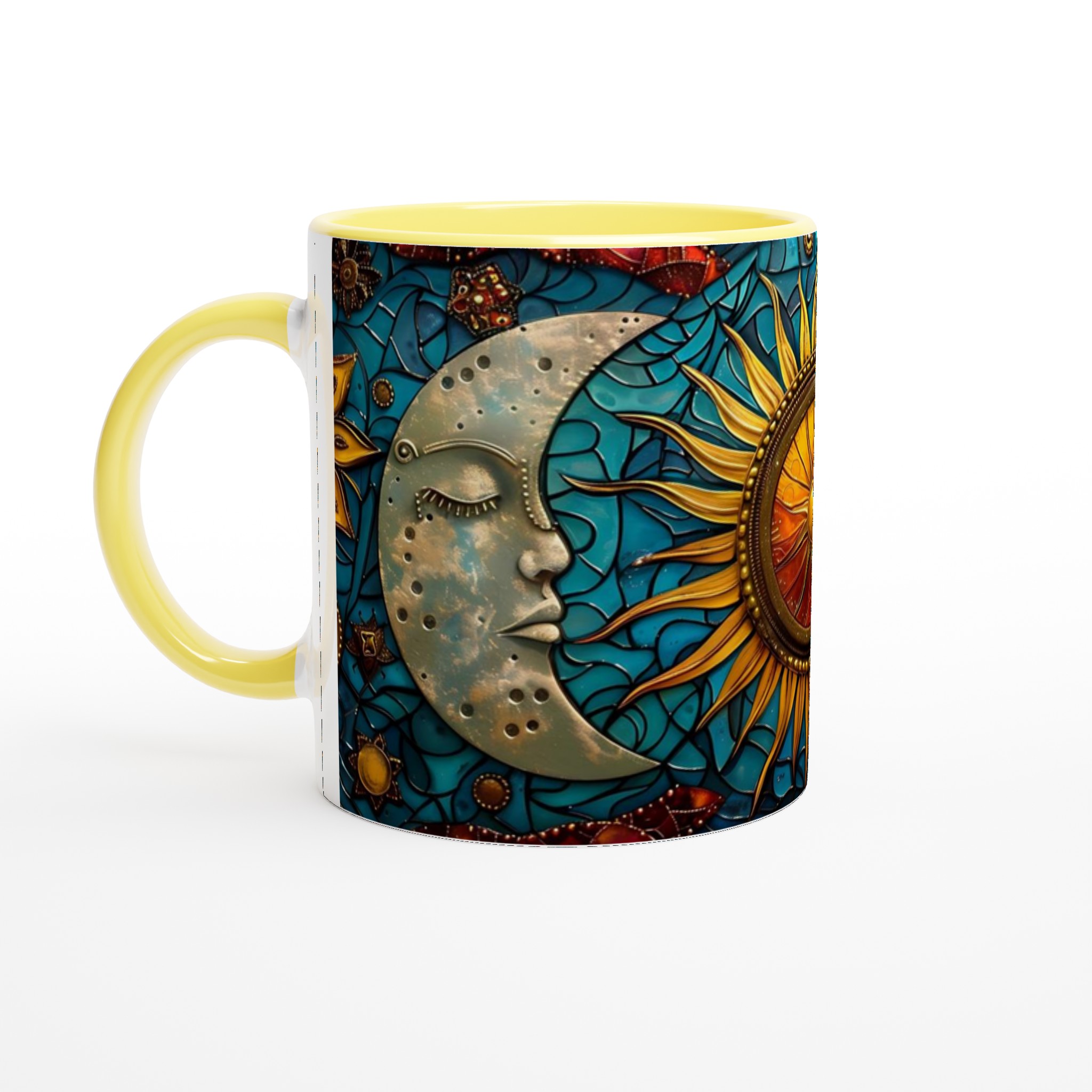 Celest Mugg: Sol & Måne i Stained Glass-stil – Välj din färg 3 34f37da5-48c5-4df6-a2ee-e9390088ad7c