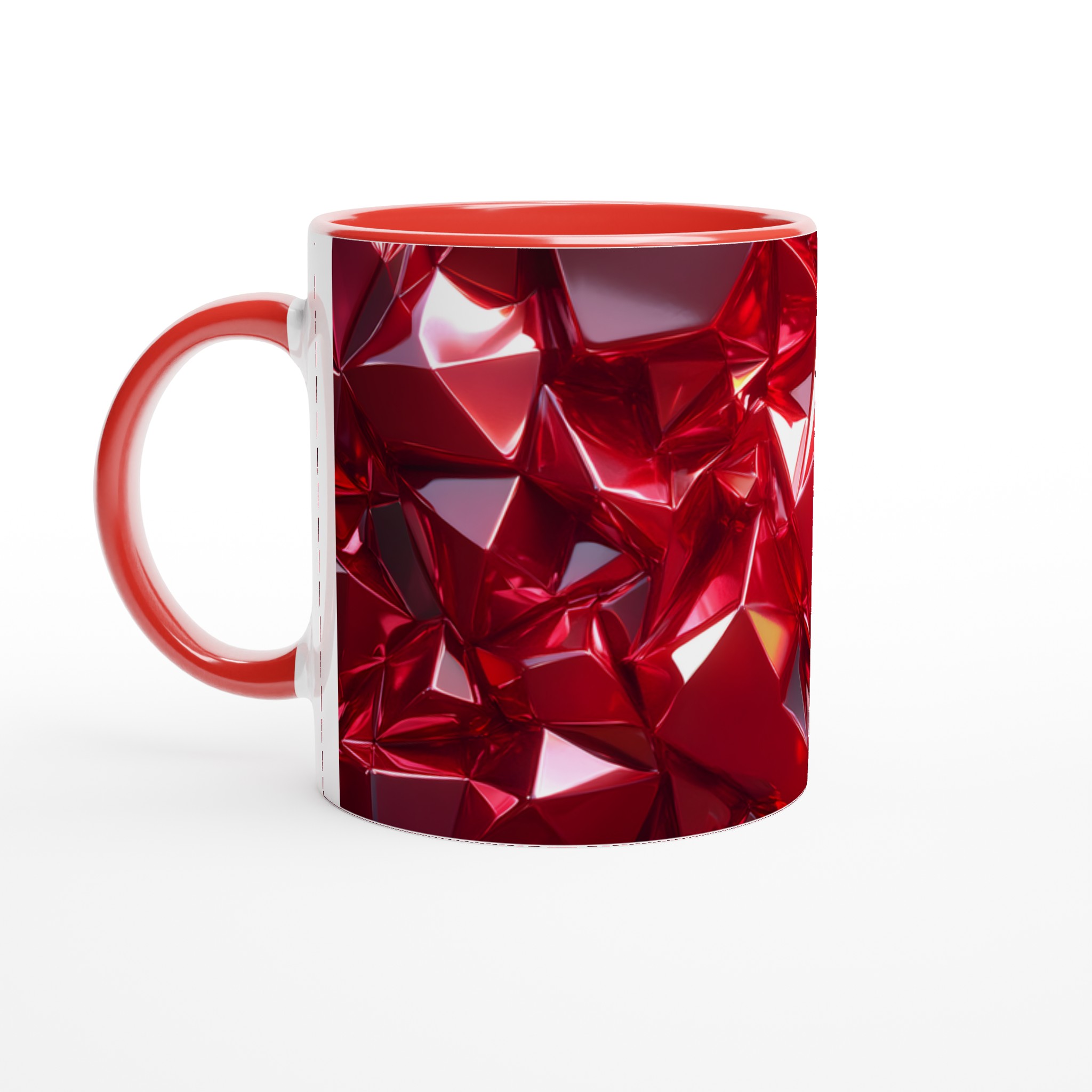 Rubinröd Fasetterad Keramikmugg – Glänsande 11oz Kaffekopp i Valfri Färg 5 34f7433e-a31c-4cc1-b3f0-1eed4d8ac0b6