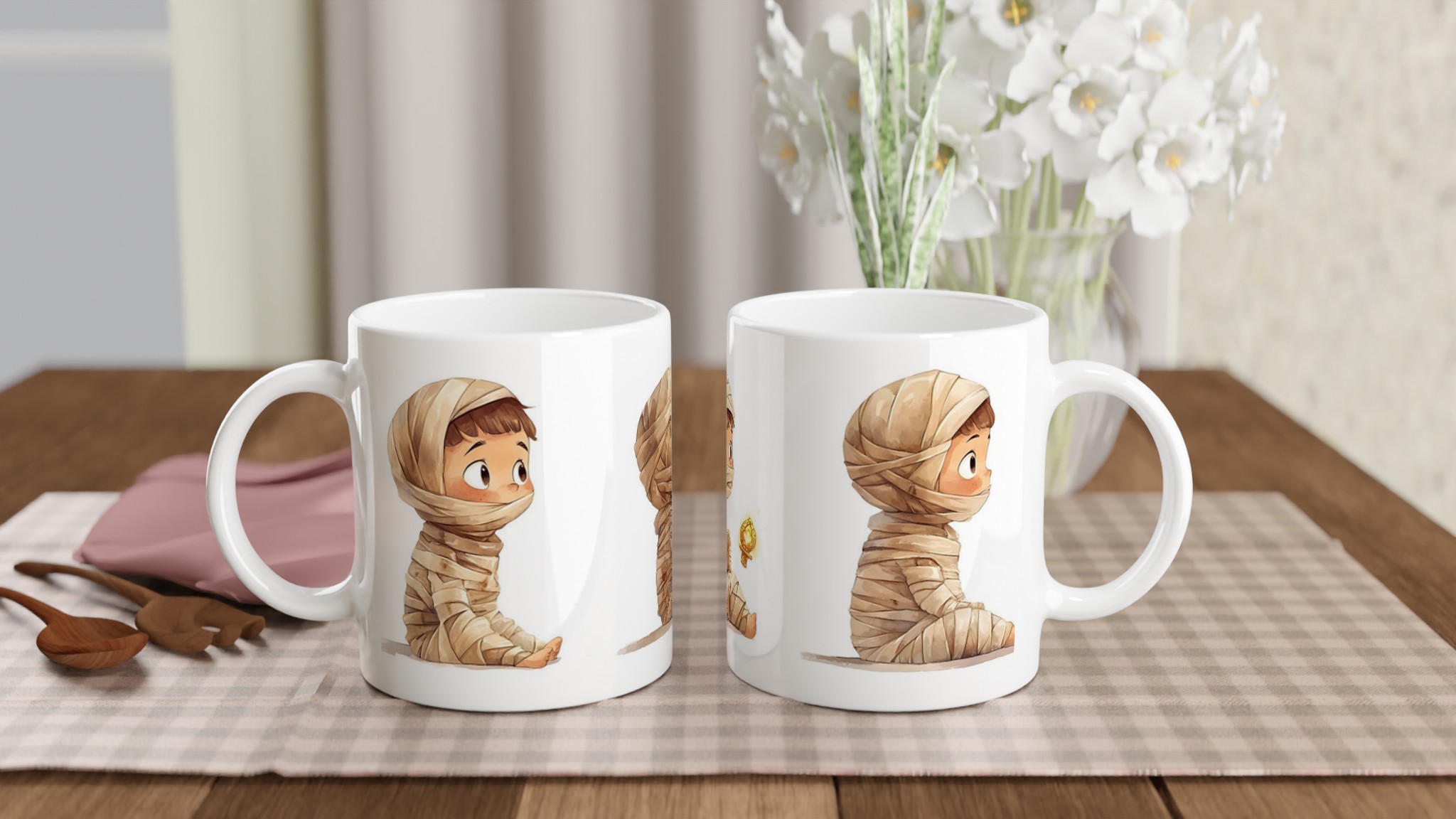 Söt Mummie Barn Keramikmugg – En Mystisk Berättelse för Kaffestunden i Valfri Färg! 10 3508c4a4-e936-4310-921f-339c8543f50d
