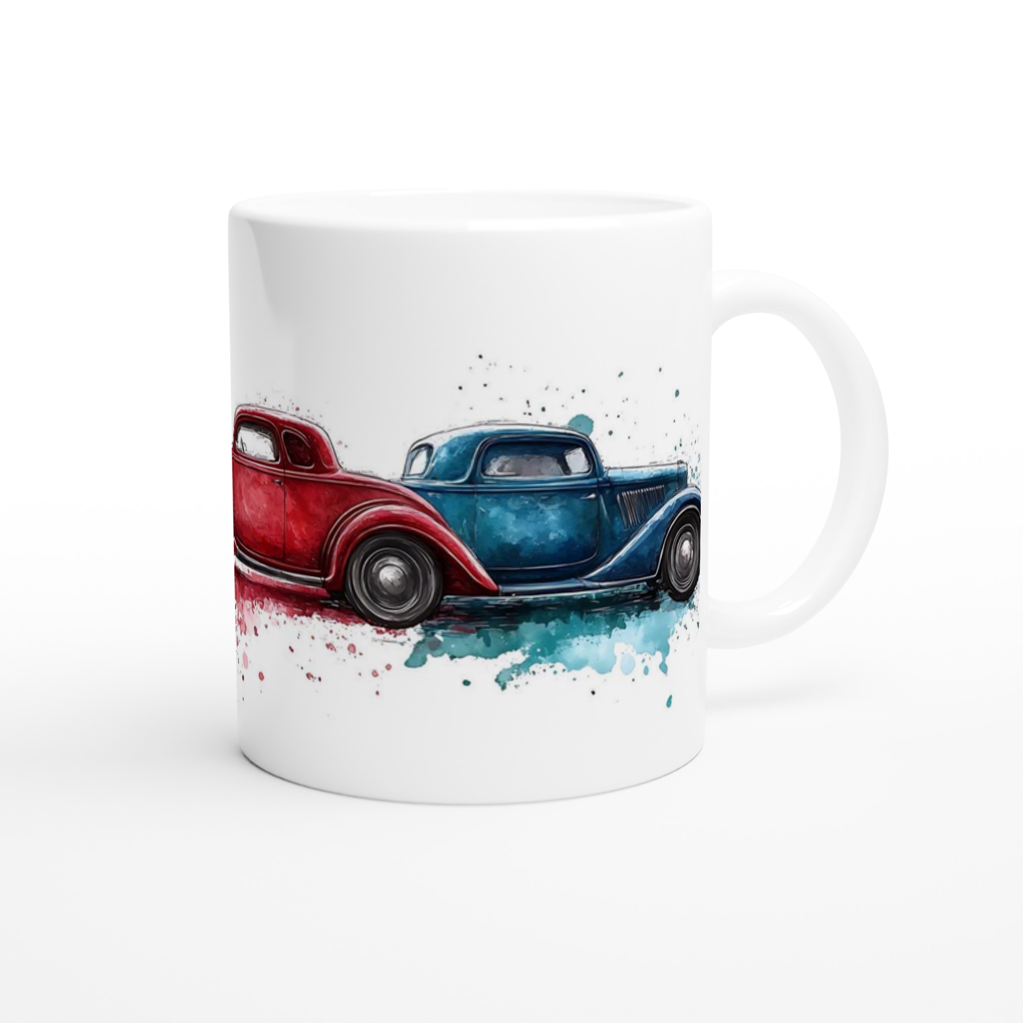 Klassiska Hot Rod-bilar – Akvarell Keramikmugg (11oz) – Välj din favoritfärg! 9 3509e74b-d73b-4a5a-b190-f4dacf3c0d4d