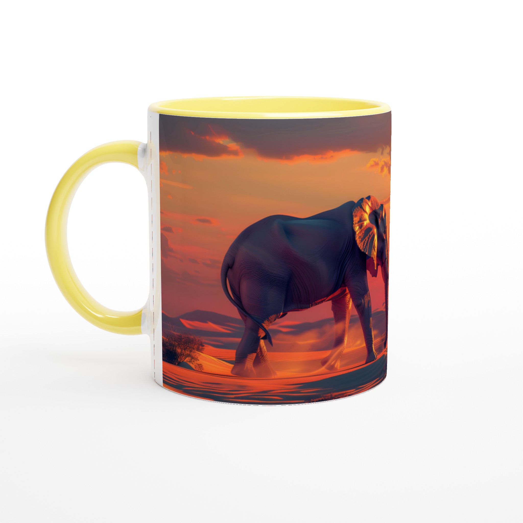 Majestätisk Elefant Mugg – Safari Solnedgång Design i 7 Färgstarka Nyanser 3 35361fc8-900e-4ad9-9def-e5f8441ede92