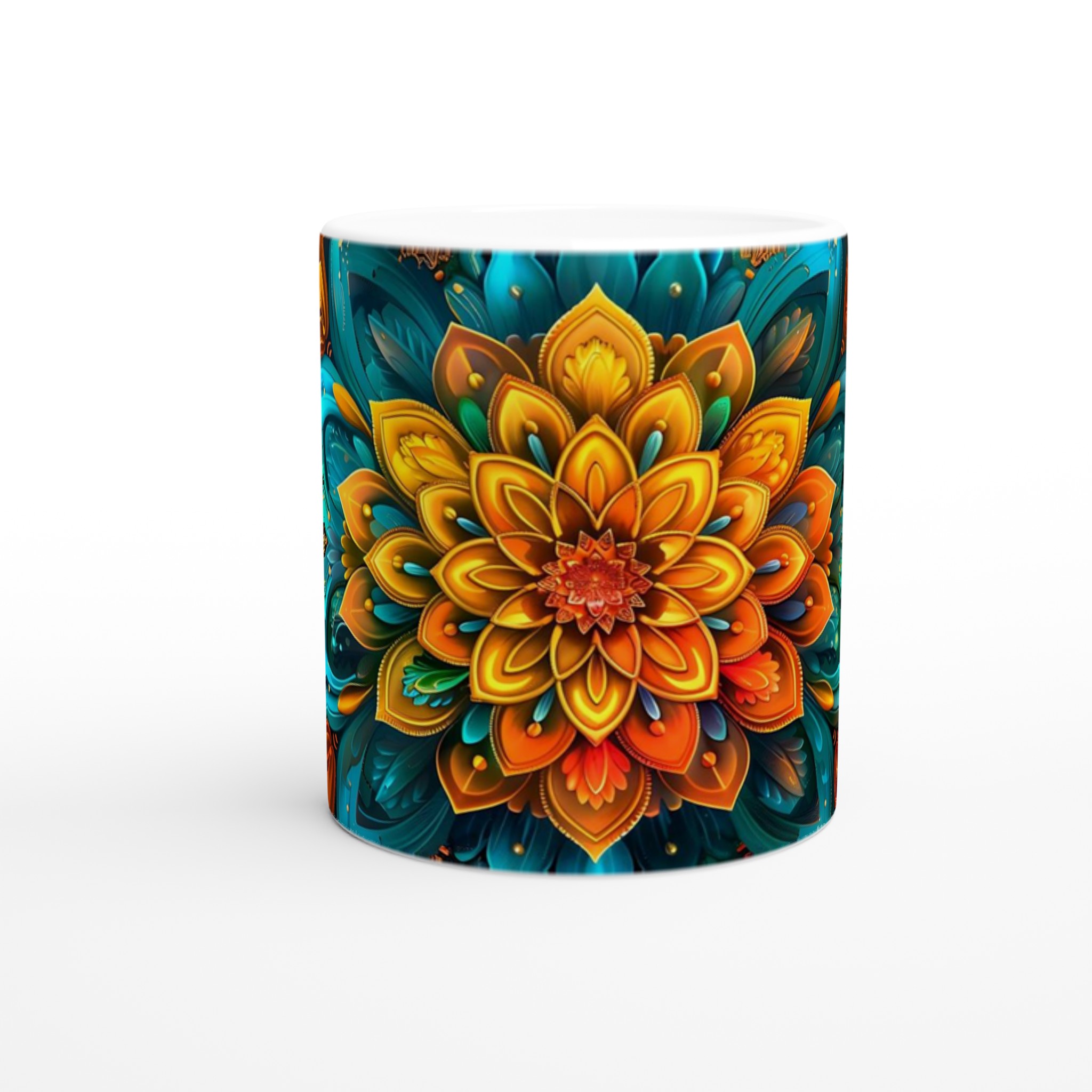 Abstrakt Mandala Keramisk Mugg – 11 oz i Valfri Färg, Diskmaskinsäker 8 3536caa0-ac59-4ff0-9d9a-15e17afa9d90