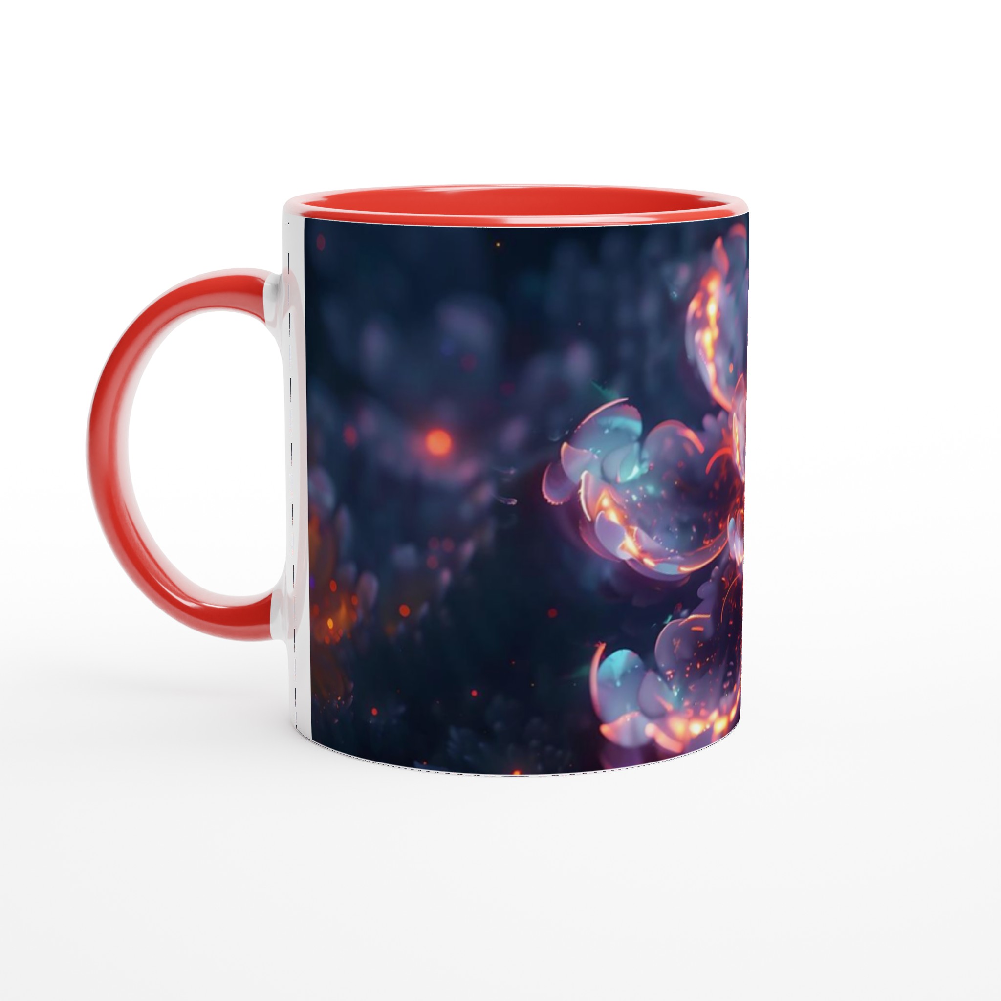 Abstrakt Neonblomma 11oz Keramisk Mugg – Lysande Design, Välj Din Färg! 5 35448282-7272-403b-adbc-019cf2c8191a