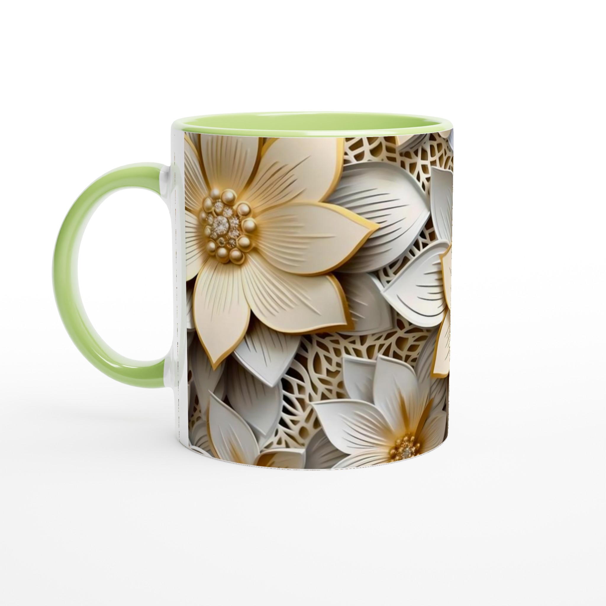 Elegant Vit 11oz Keramisk Mugg med Guldaccent – Välj Din Favoritfärg 7 35608cf2-cd3c-4618-ada6-4bf9e3991b96