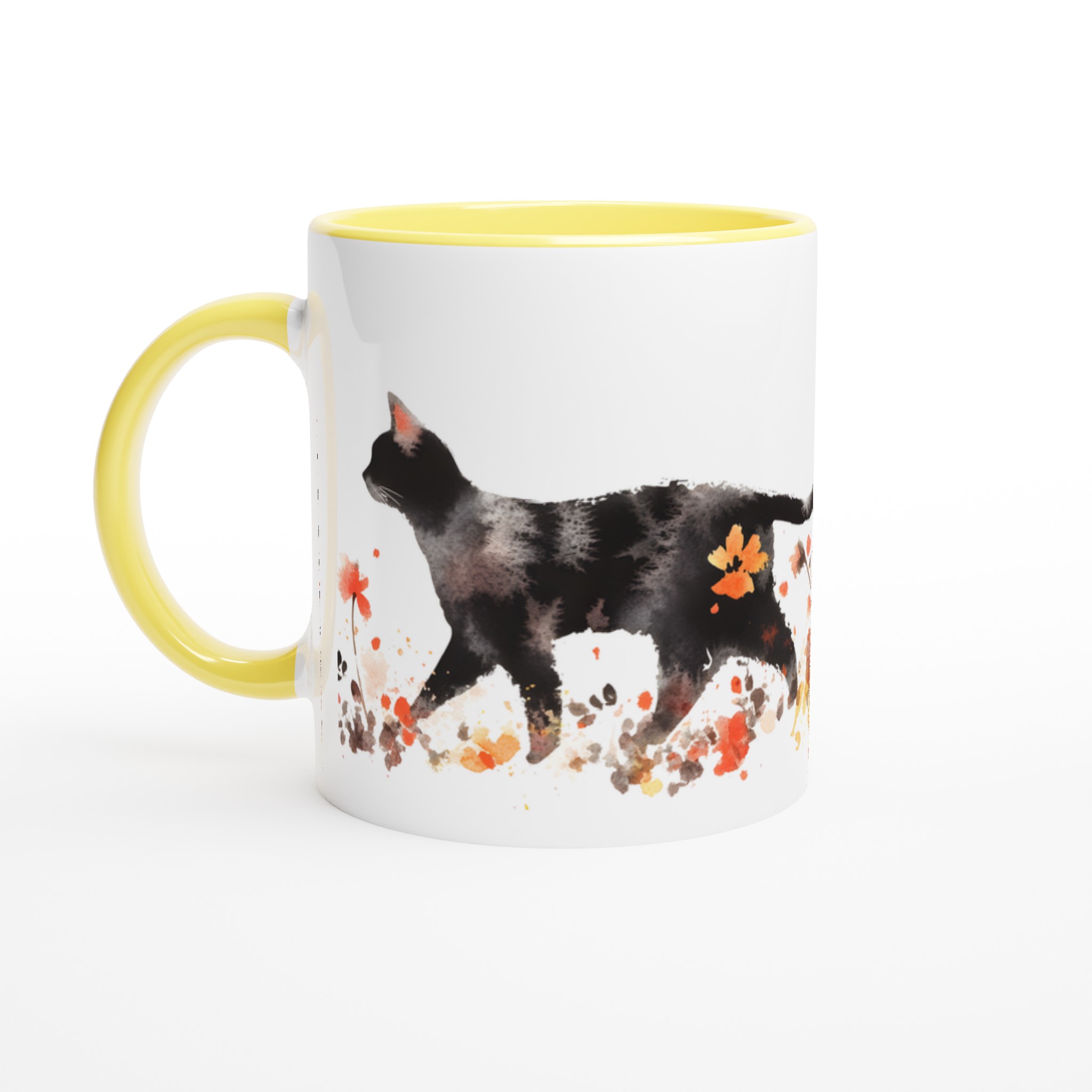 Konstfull Katten i Blomstermarken – 11oz Keramisk Mugg för Kattälskaren i Valfri Färg 3 358046e5-5852-4666-aa9e-e7d6eb64cd23