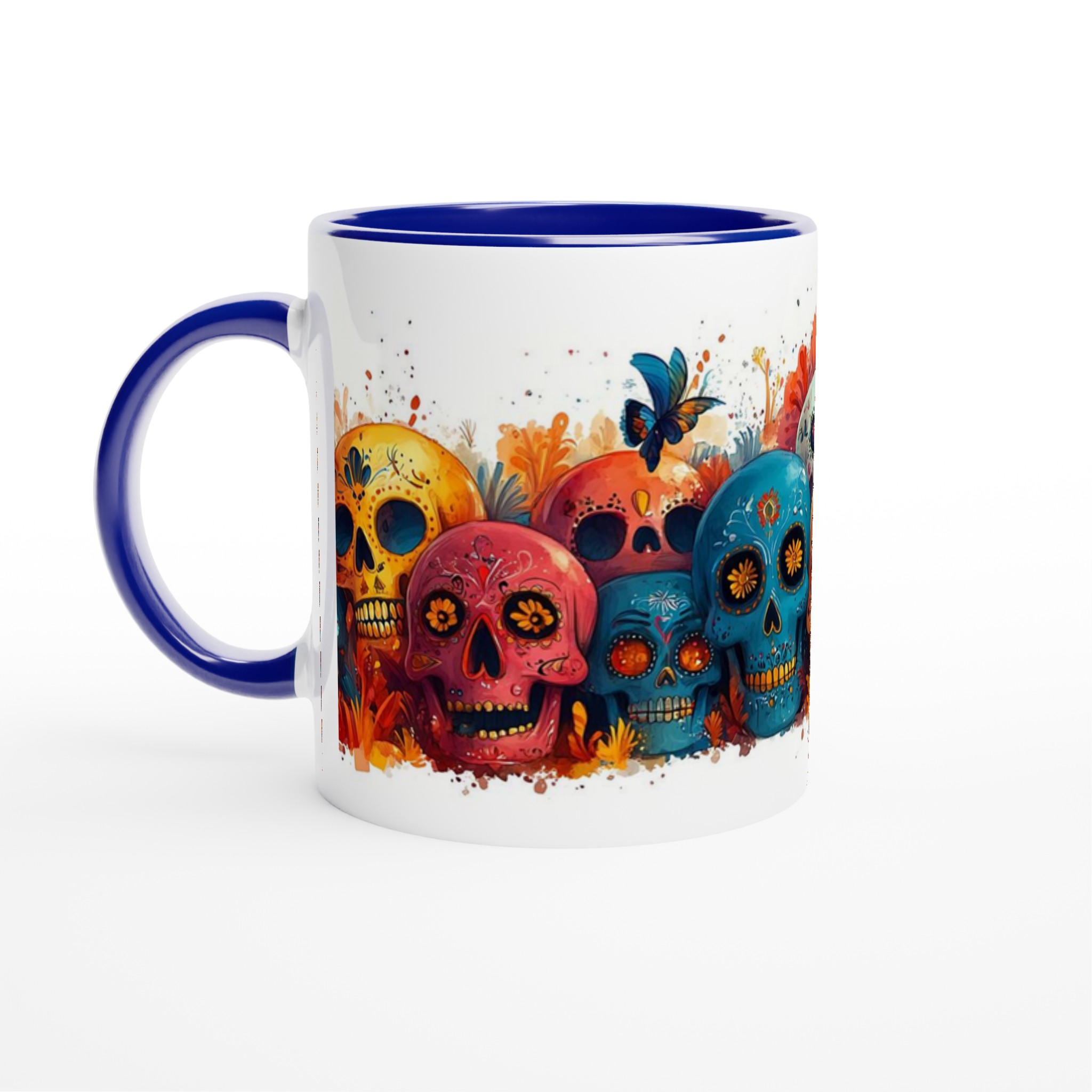 Färgglad Sugar Skull Keramikmugg - Livfull Día de los Muertos Design, 11oz Kaffekopp 2 35807323-a59b-4c6c-91c6-e7b3052da432