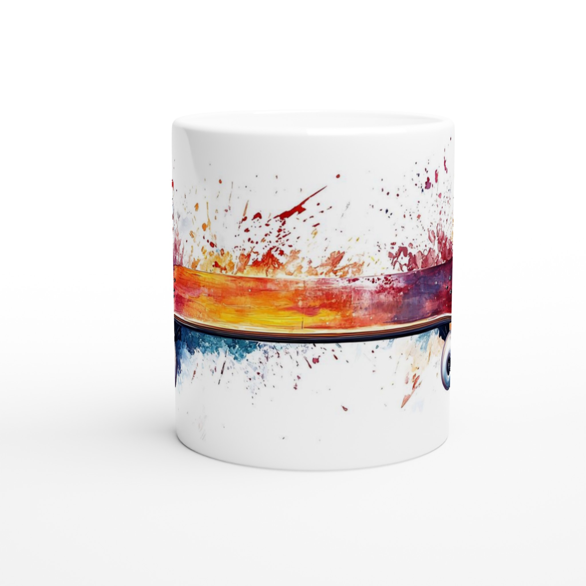 Skateboard Konst Mugg – Dynamisk Akvarell Design i Flera Färger, 11oz Keramisk Mugg 8 35b82d69-9d39-473d-b2d7-92ebbb199700