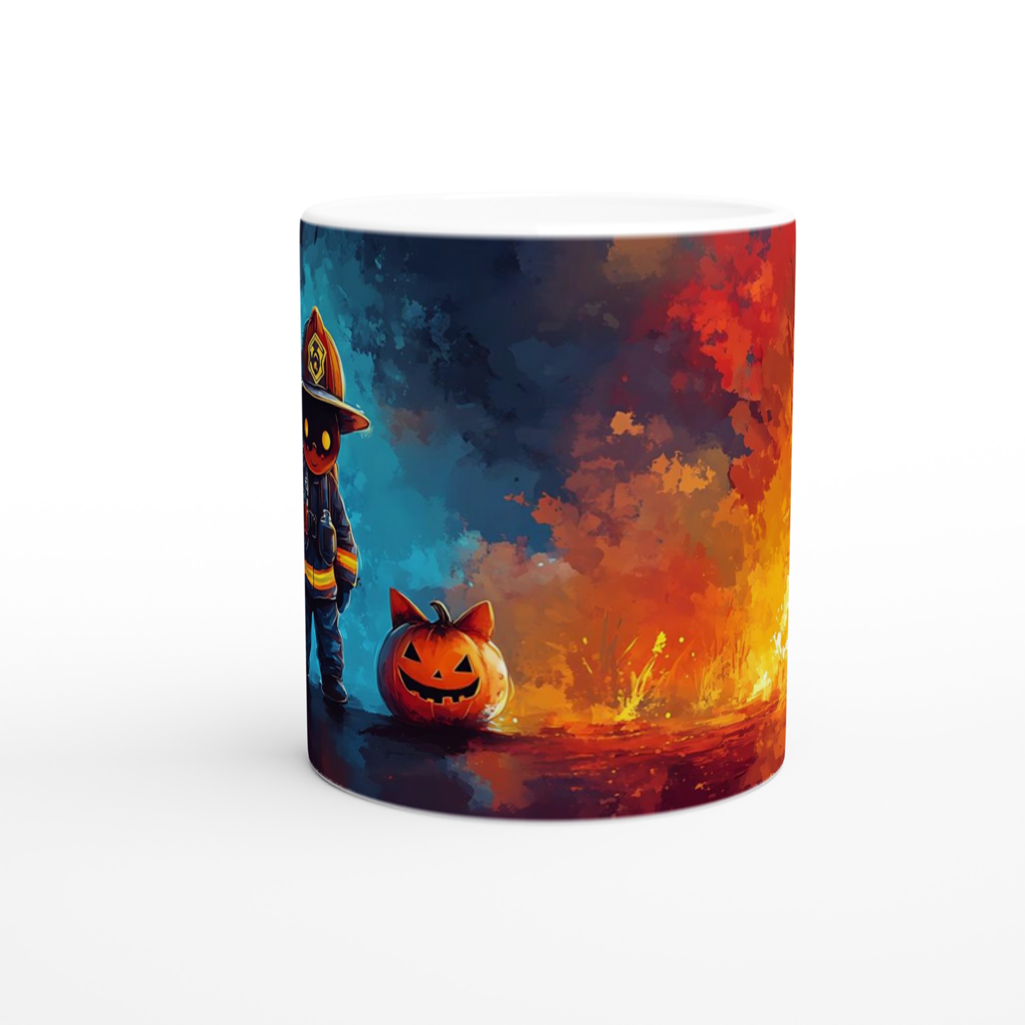 Söt Halloween-Brandman Mugg – Unik 11oz Keramikmugg i ditt val av sju livliga färger 8 35db02ba-a540-4883-8a7b-cf3875021bcb