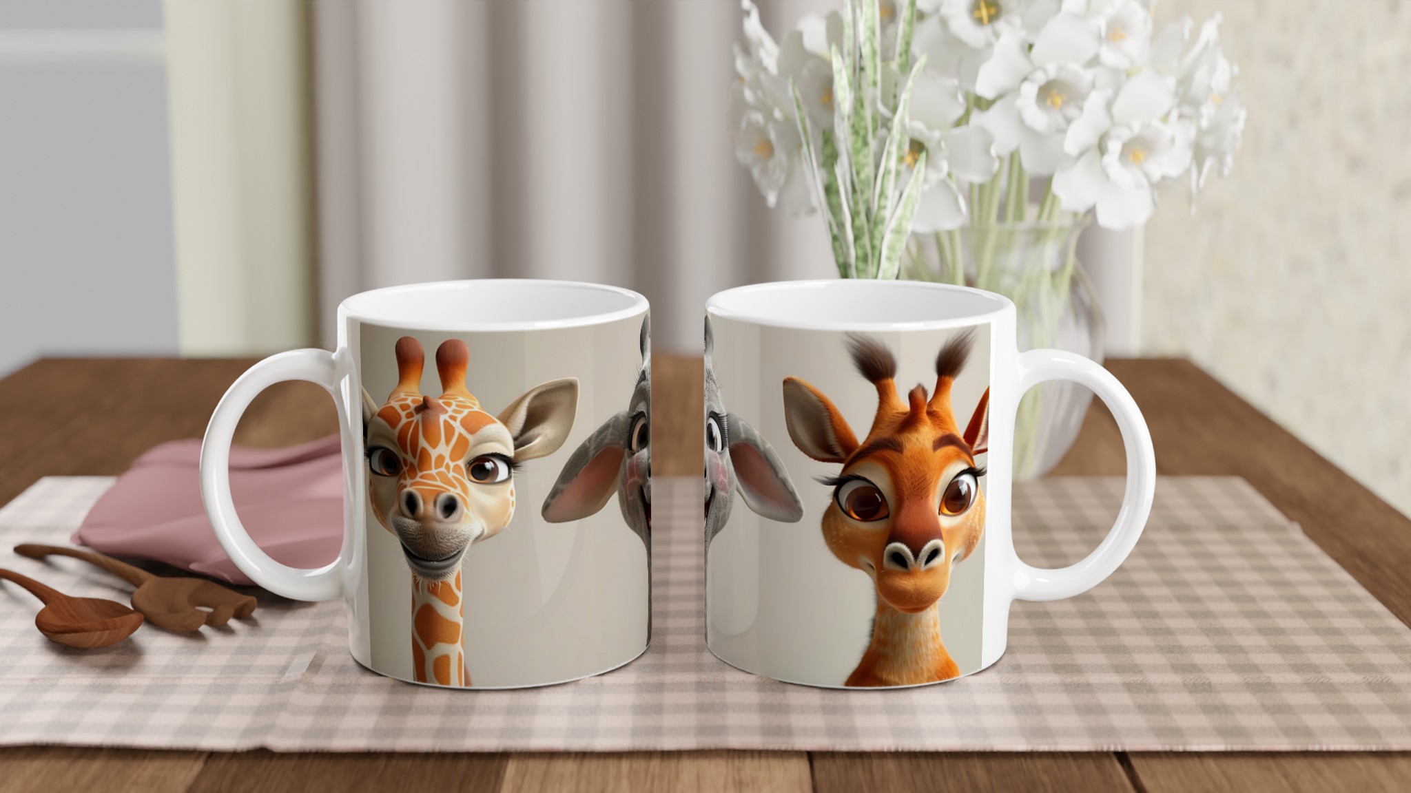 Söta Giraffvänner Mugg – Charmig Keramikmugg för Djurälskaren i Valfri Färg 10 361ae820-6aed-4845-a869-19f0f1528323