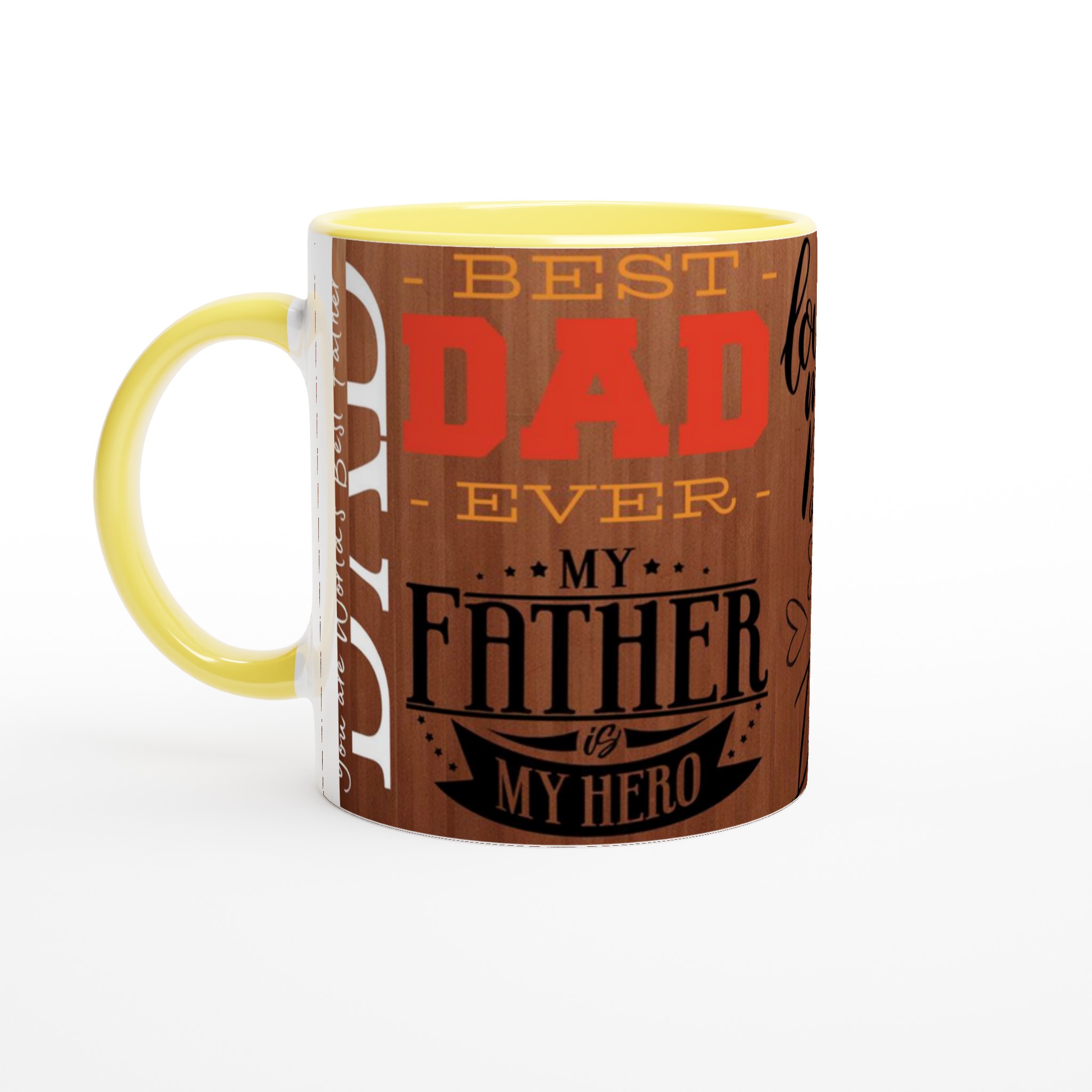 Vit 11oz keramisk mugg med Fars dag hyllning – välj bland sju glada färger för din perfekta gåva 3 36582fc2-d730-417a-9d74-927f6456a14f