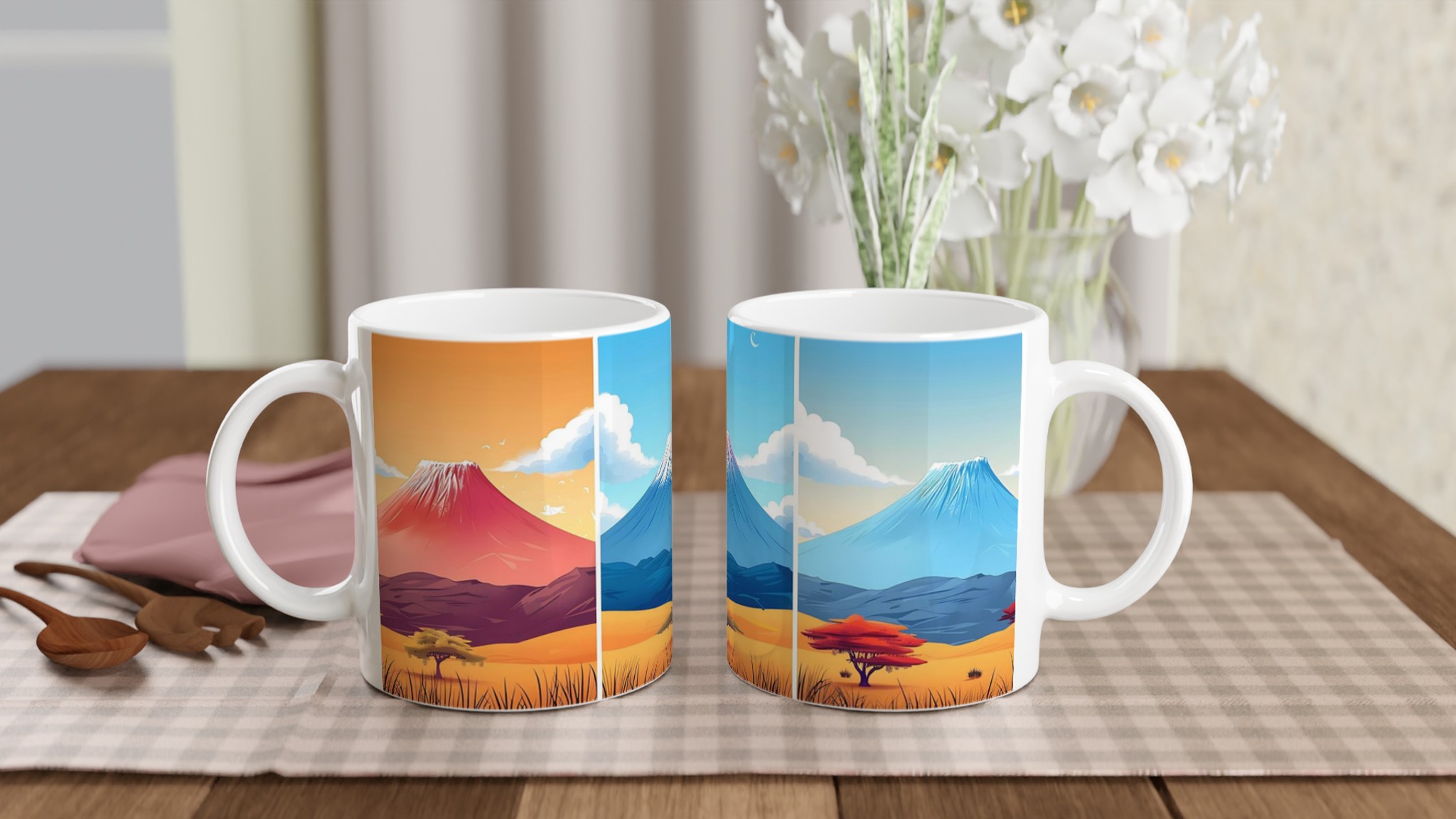 Minimalistiska Japanska Bergsmuggar – 11oz Keramikmugg i ditt val av sju livfulla färger 10 36bcc76f-b357-4297-a57c-7d31878f76ac