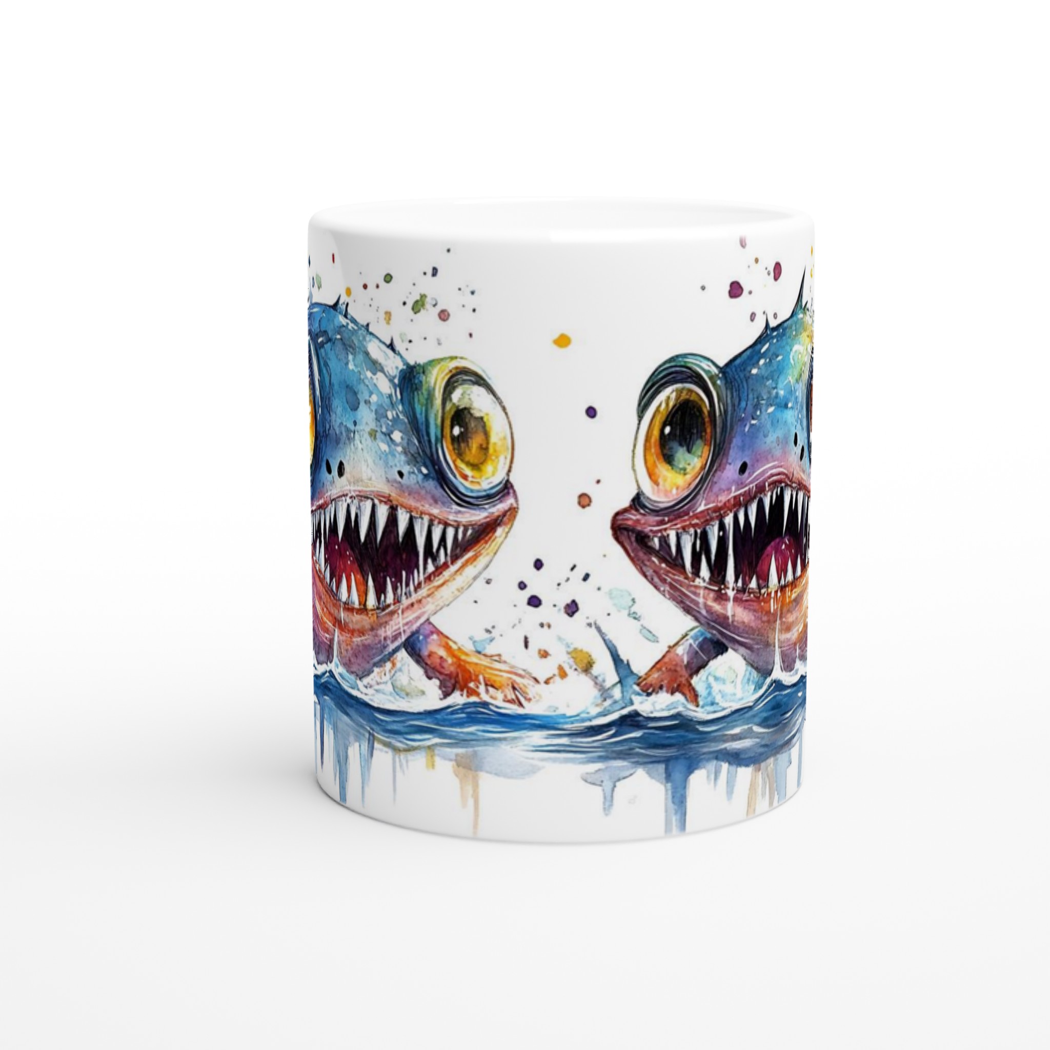 Färgglad Monsterfisk Keramikmugg – Vattenfärgskänsla & Livfull Design, Välj din favoritfärg! 8 36e6c8c0-3a2f-4fd5-84d4-36f1ac74ea6f