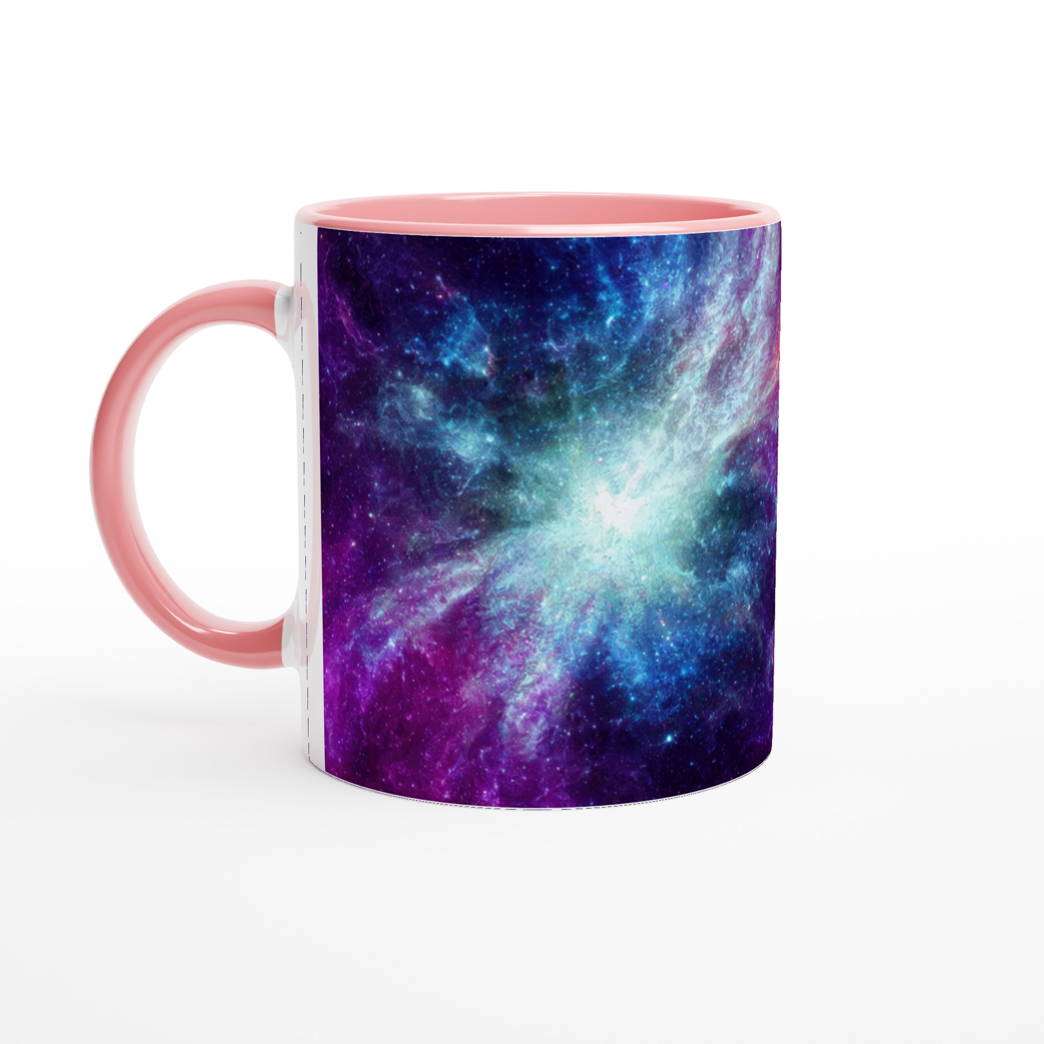 Vit 11oz keramisk mugg med galaxinspirerat motiv i flera fängslande färger 6 36f9da7d-0308-4bd8-b733-266b11c45b31