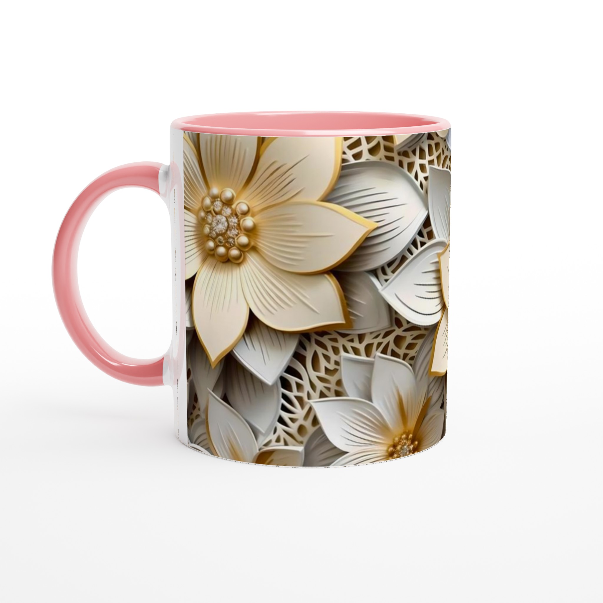 Elegant Vit 11oz Keramisk Mugg med Guldaccent – Välj Din Favoritfärg 6 37006a64-42da-42f0-8d1e-d83b3d43a1d5