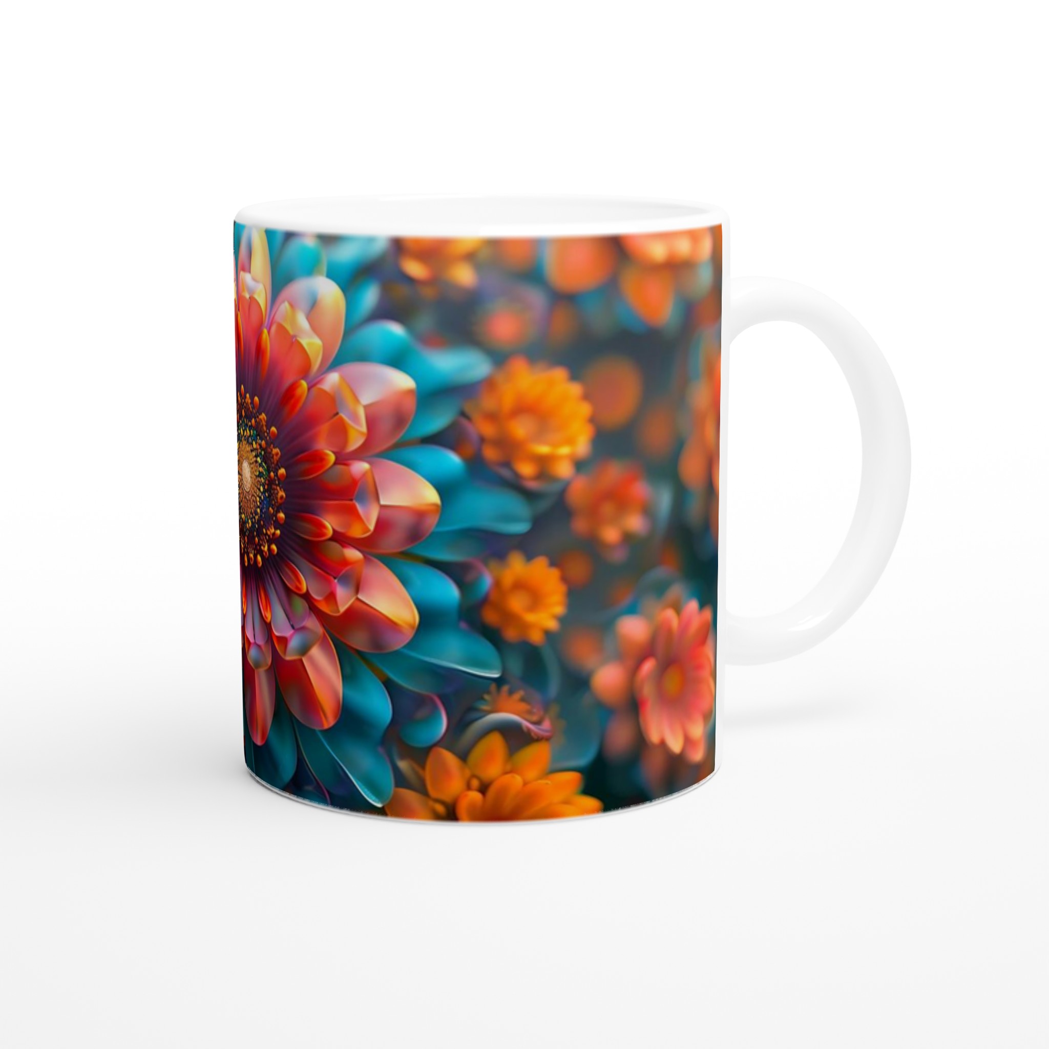 Mugg "Exotisk Blomma" – Levande Färgexplosion i Premium Keramik, 11 oz 9 370a1ce0-5344-4918-99e3-651066d11057