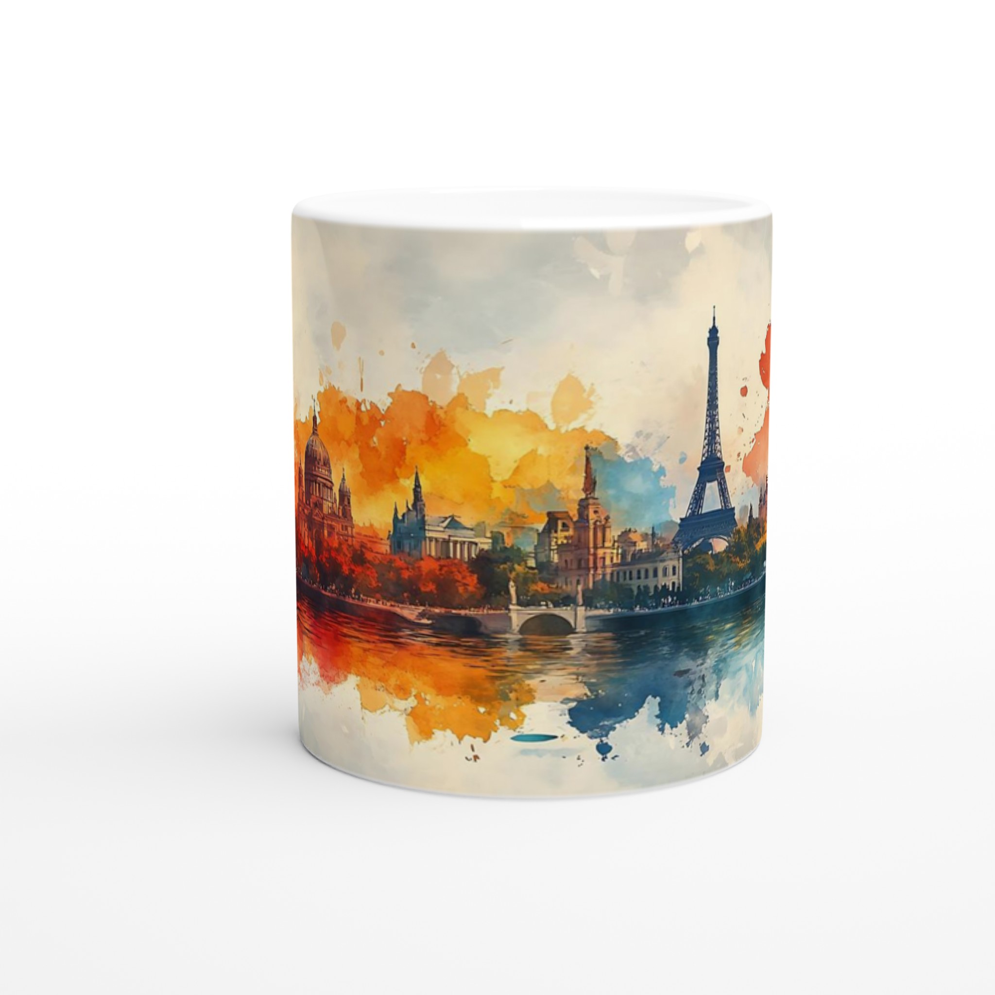 Europeisk Stadssiluett Akvarellmugg – Konstnärlig 11oz Keramisk Mugg i Väljbar Färg 8 3718c387-ebd5-44e7-8fc0-2118d17283f4