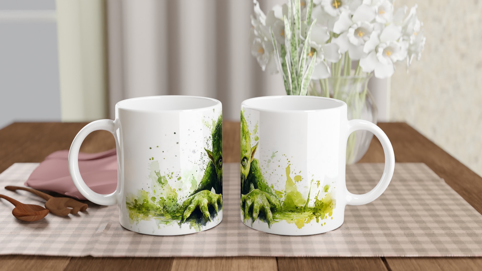 Sleazy Zombie Watercolor Mugg – 11oz Keramisk Mugg för Skräckfantaster – Välj Din Färg! 10 375959b6-db1f-4479-826e-fd5aa6178c97