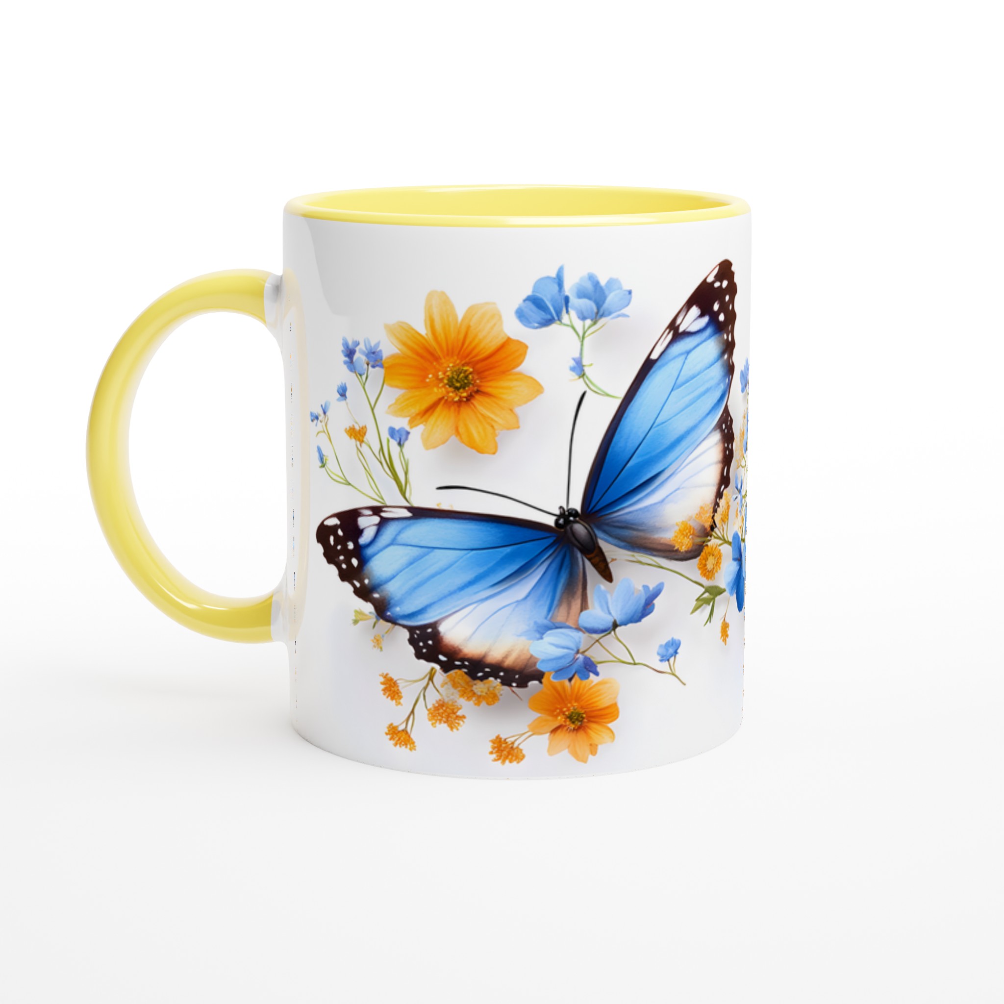 Fjärilsparads Mugg – 11oz Keramisk Mugg med Livfulla Fjärilar och Blommor i Flera Färger 3 375b6d6b-2f96-4104-8f0a-d0f881d7555a