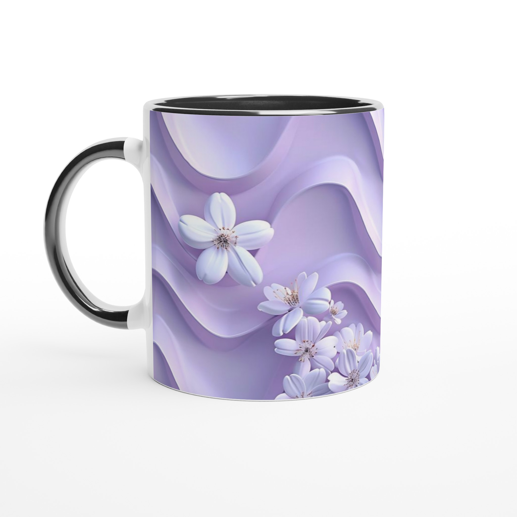 Vårblommor på Vågformad Bakgrund – 11oz Keramikmugg i Valfri Färg 4 375ed0a5-0d0a-4b7a-95d4-754e08a4c449