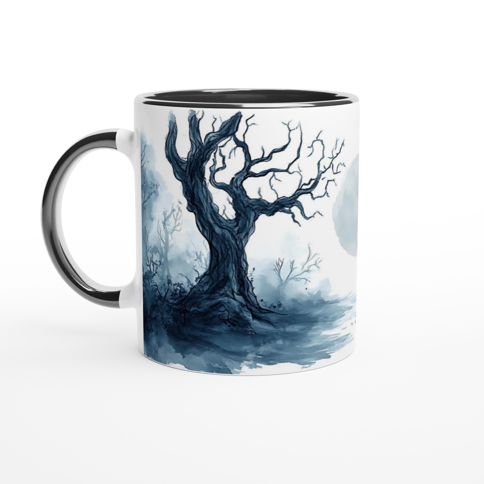 Mystisk Månnatt 11oz Keramisk Mugg – Drömsk Skogsdesign i Akvarell 4 378c0d93-8a8c-4539-a466-f547b36ca15b