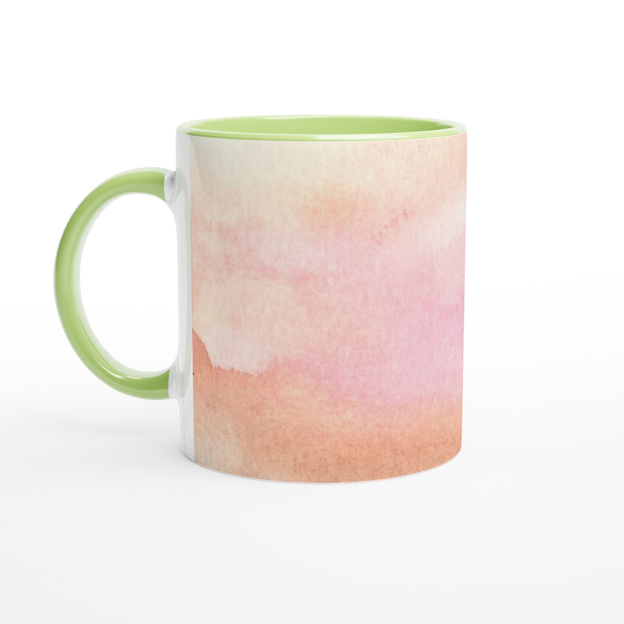 Vit 11oz keramisk mugg med mjuka akvarelltoner – välj din färg från 7 eleganta keramiknyanser 7 378de6ff-e647-40df-ab59-d4c3a651b97e