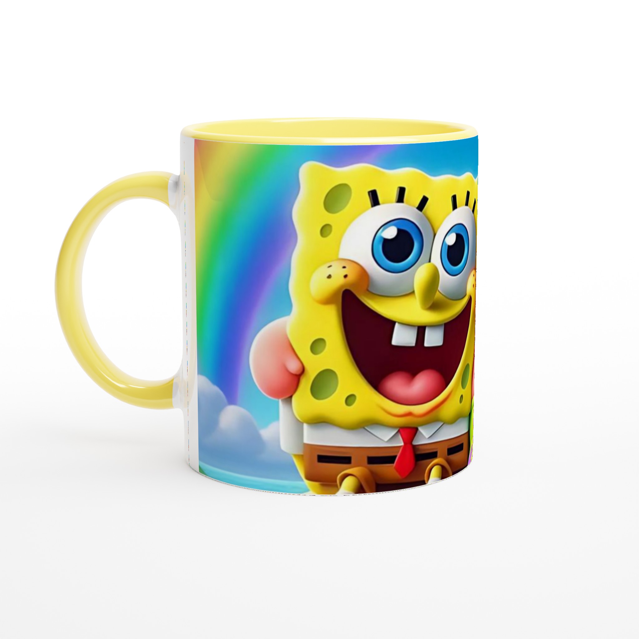 Vit 11oz keramisk mugg med färgstarkt och lekfullt motiv i regnbågsfärger 4 378f612f-c577-45ae-b41c-6dc66d92fb8b