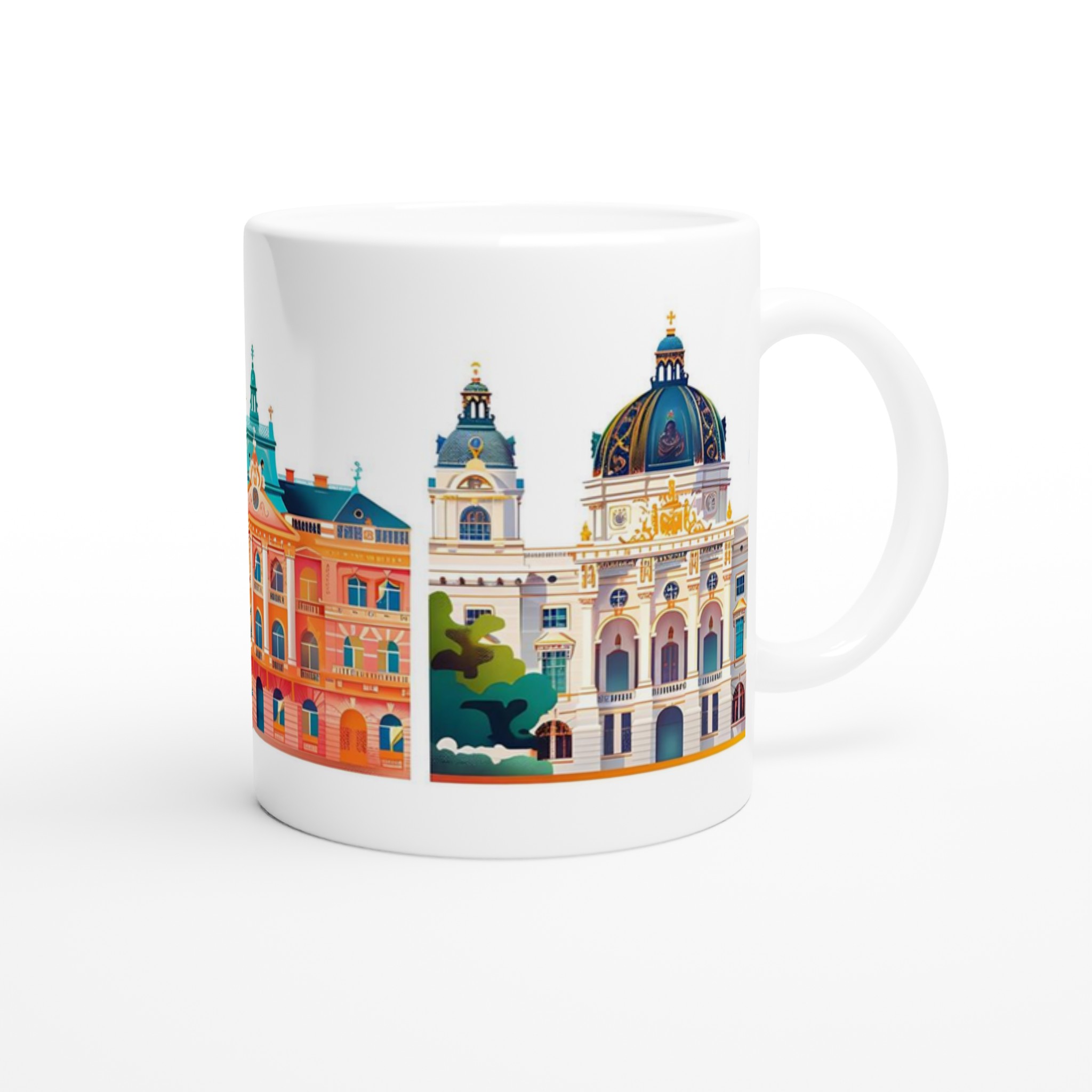 Europeisk Arkitektur Mugg - Färgsprakande Reseillustration i Premium Keramik 9 37ad7e33-394a-4b36-8b8f-f99a8e1eb3bc