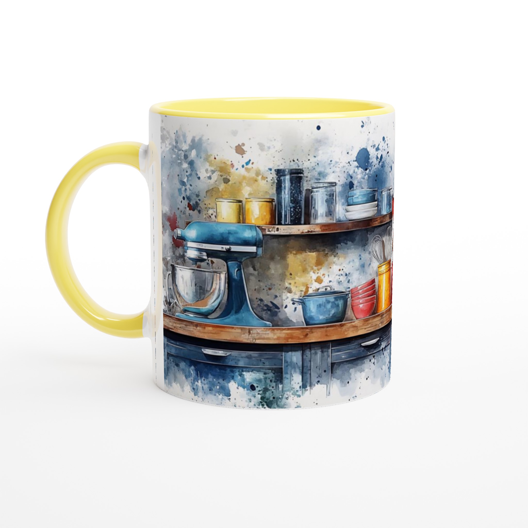 Konstnärlig Köksdetalj 11oz Keramisk Mugg – Färgglad Akvarellinspiration för Din Kaffestund 3 37c830f0-6483-459f-b21c-c189250d3bd4